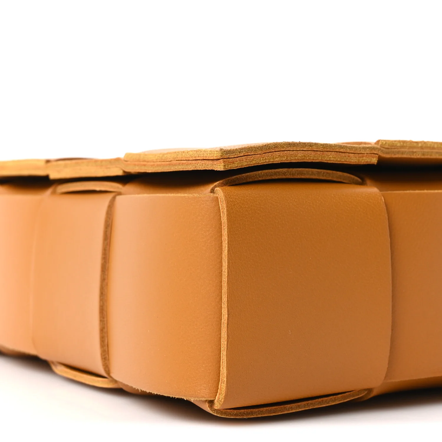 Lambskin Maxi Intrecciato Small Cassette Crossbody Bag Clay