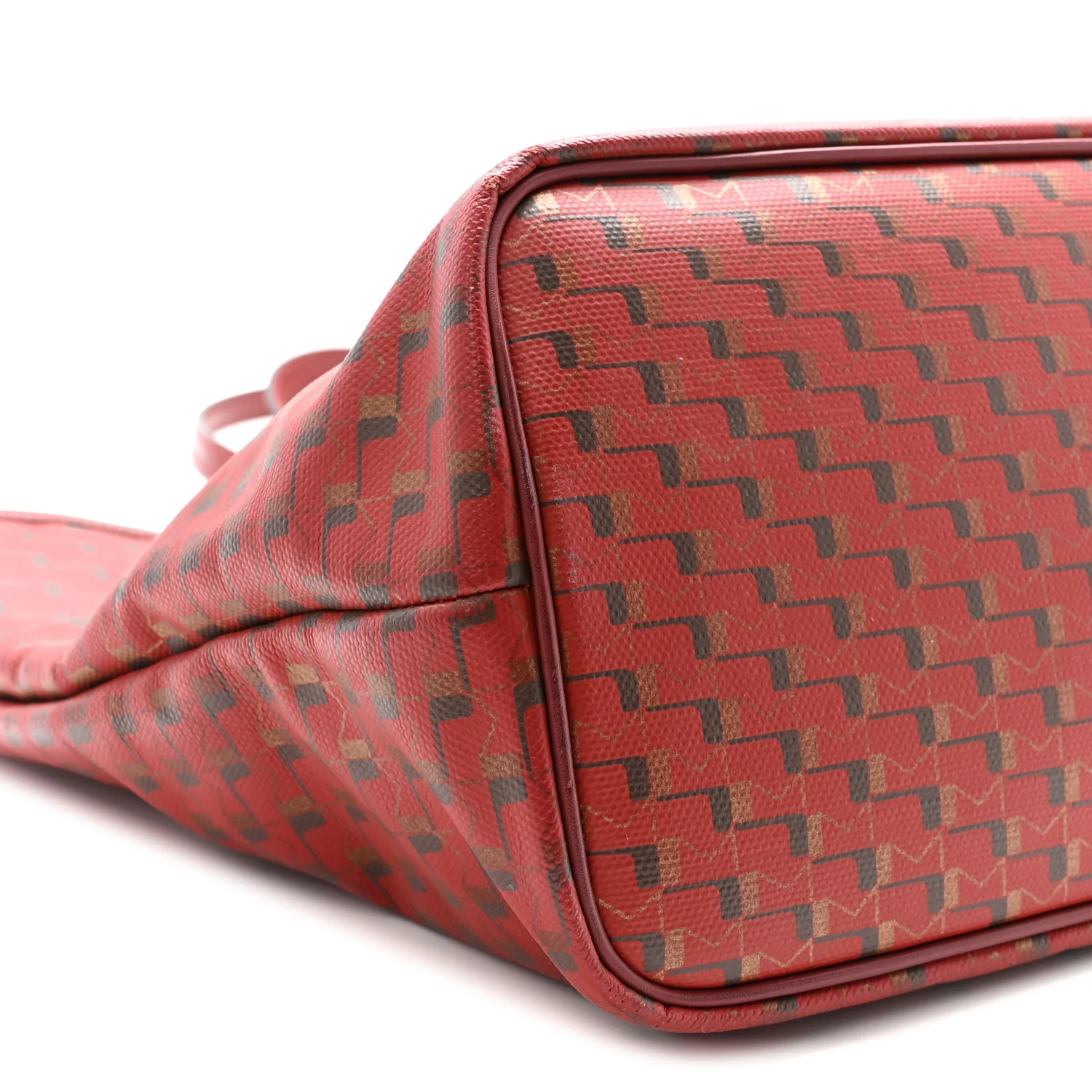 Grained Calfskin Canvas 1920 Oh! Tote Ruban GM Madder Bronze