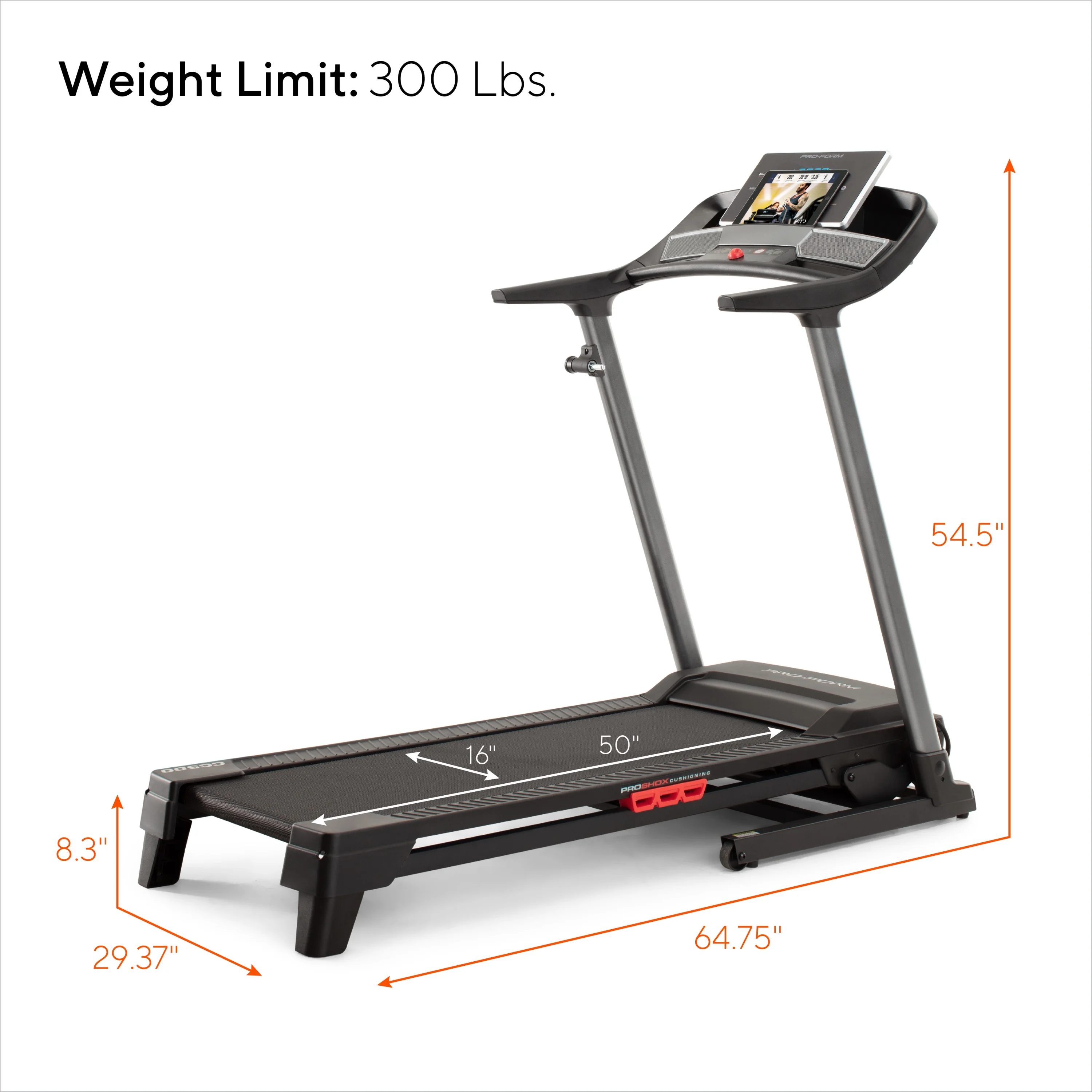 Cadence Compact 500 Folding Treadmill, Compatible with Personal Training - Image 2