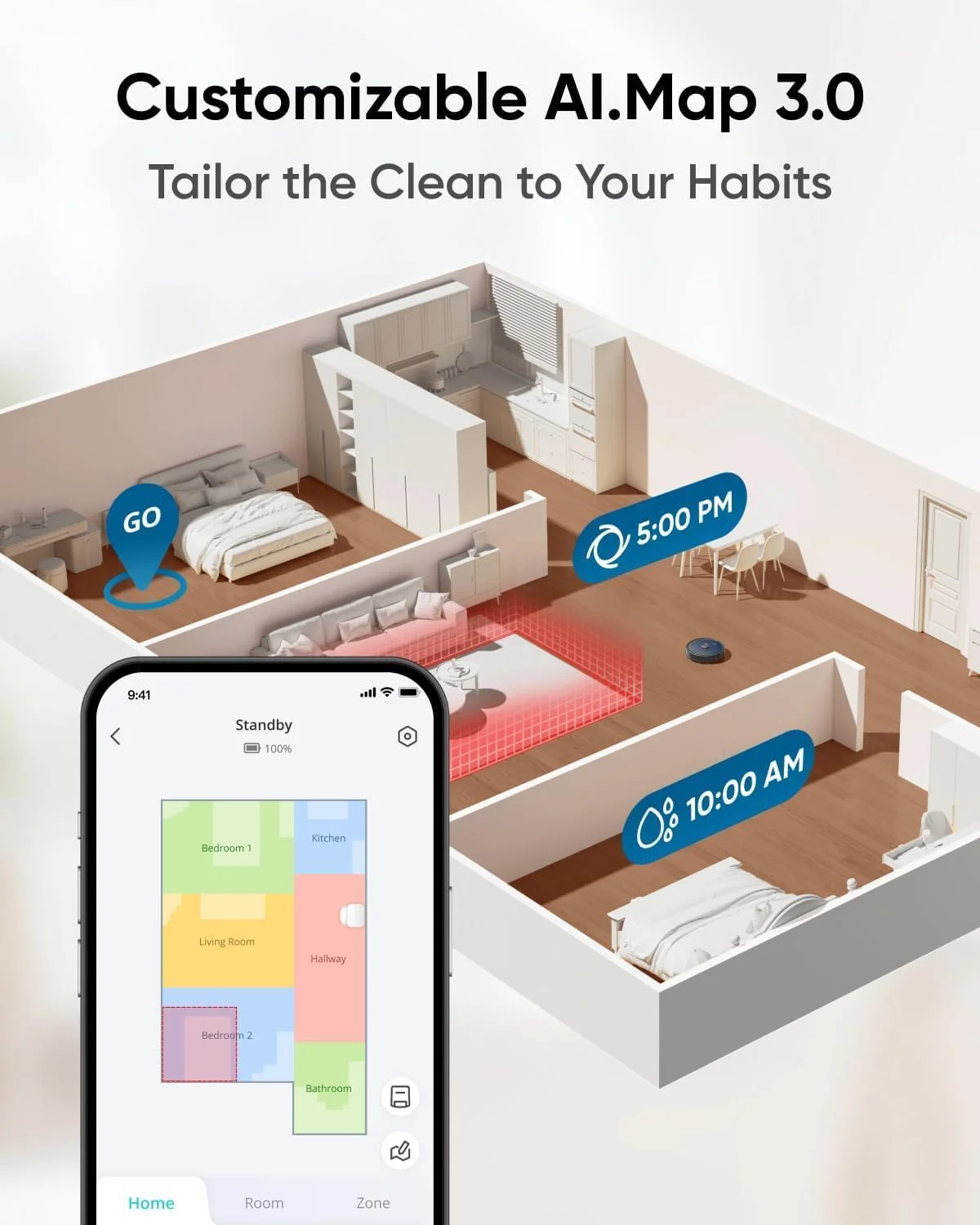 restored X10 Pro Omni Robot Vacuum and Mop Combo, 8,000 Pa Suction, Dual Mops, Auto Mop Washing, Auto Drying, Self-Emptying��(Refurbished Acceptable�� - Image 6