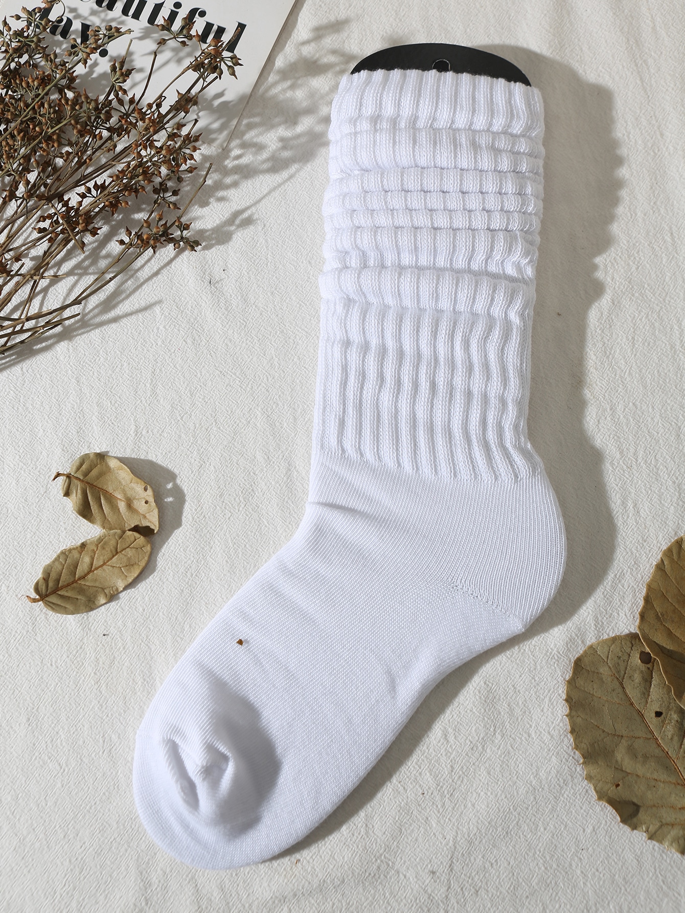 Chaussettes montantes unies
