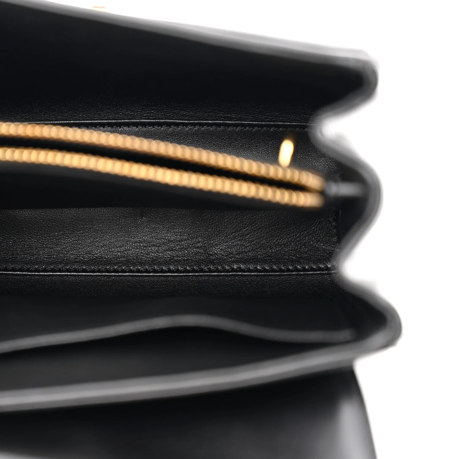 Satinated Calfskin Small 16 Top Handle Bag Black