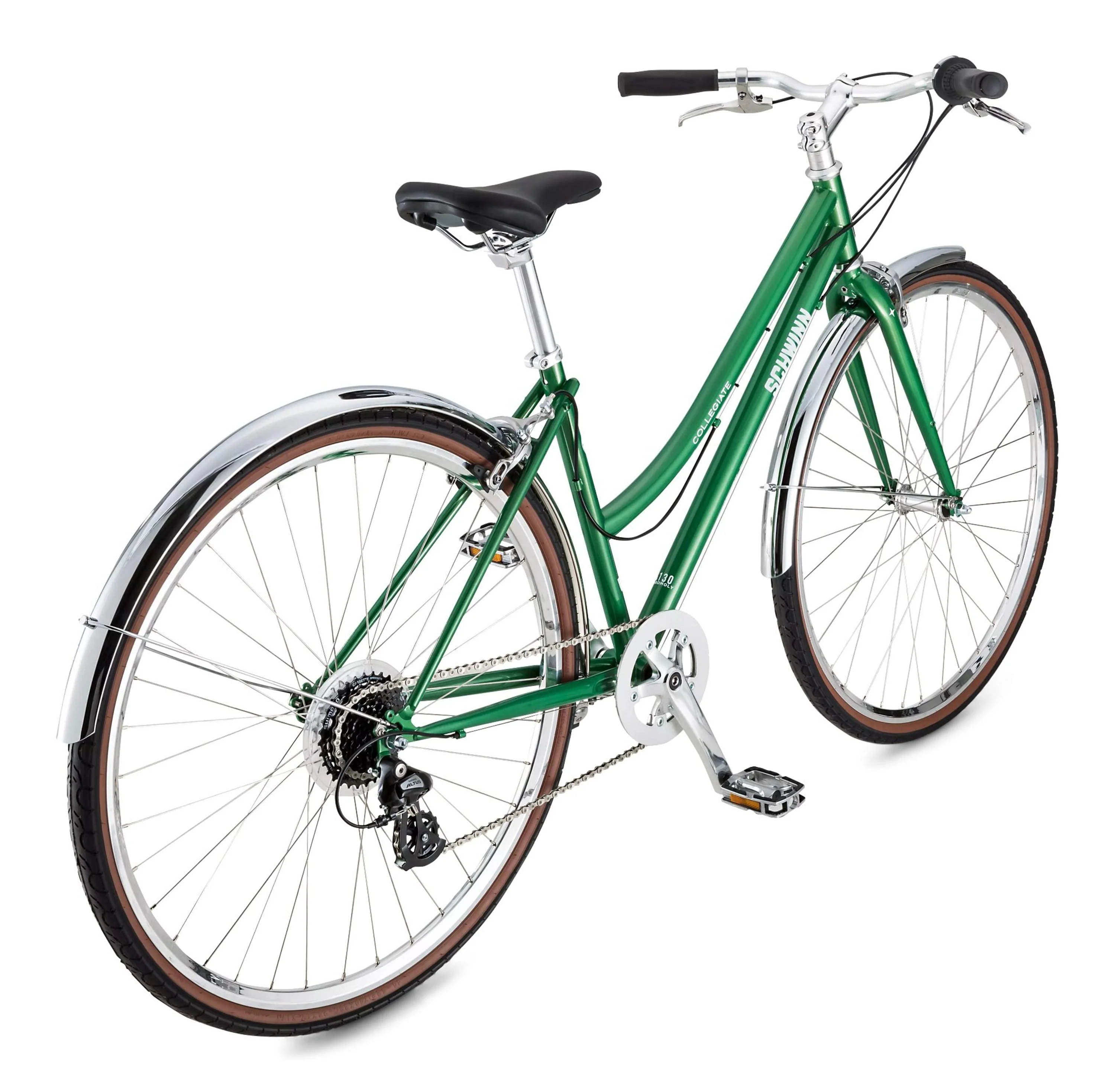 Schwinn Collegiate Adult Hybrid Bike, 8 Speeds, 700c Wheels, Women'S 19 in Frame, Medium, Large