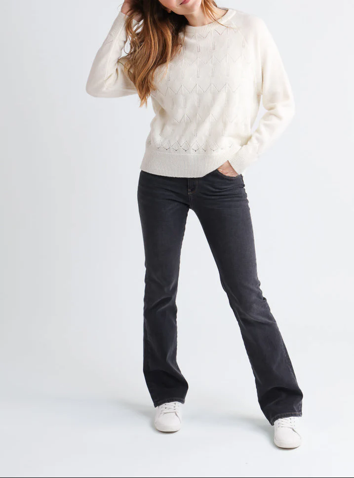 Pull femme laine et cachemire blanc crème