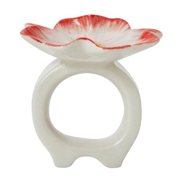 Flora serviettring 6 cm beige/rosa