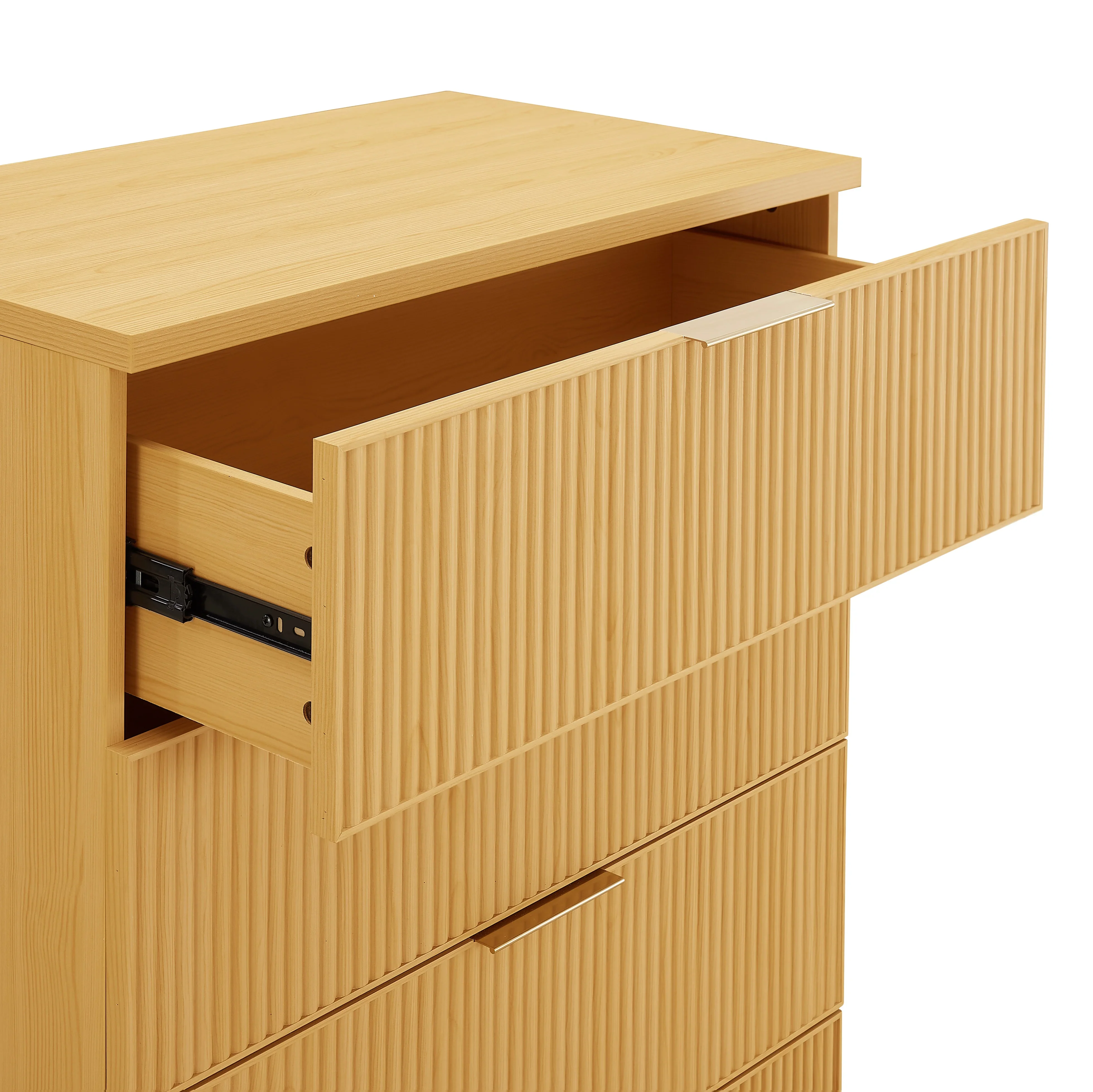 Better Homes & Gardens Lillian Fluted 4 Drawer Dresser, Natural Pine