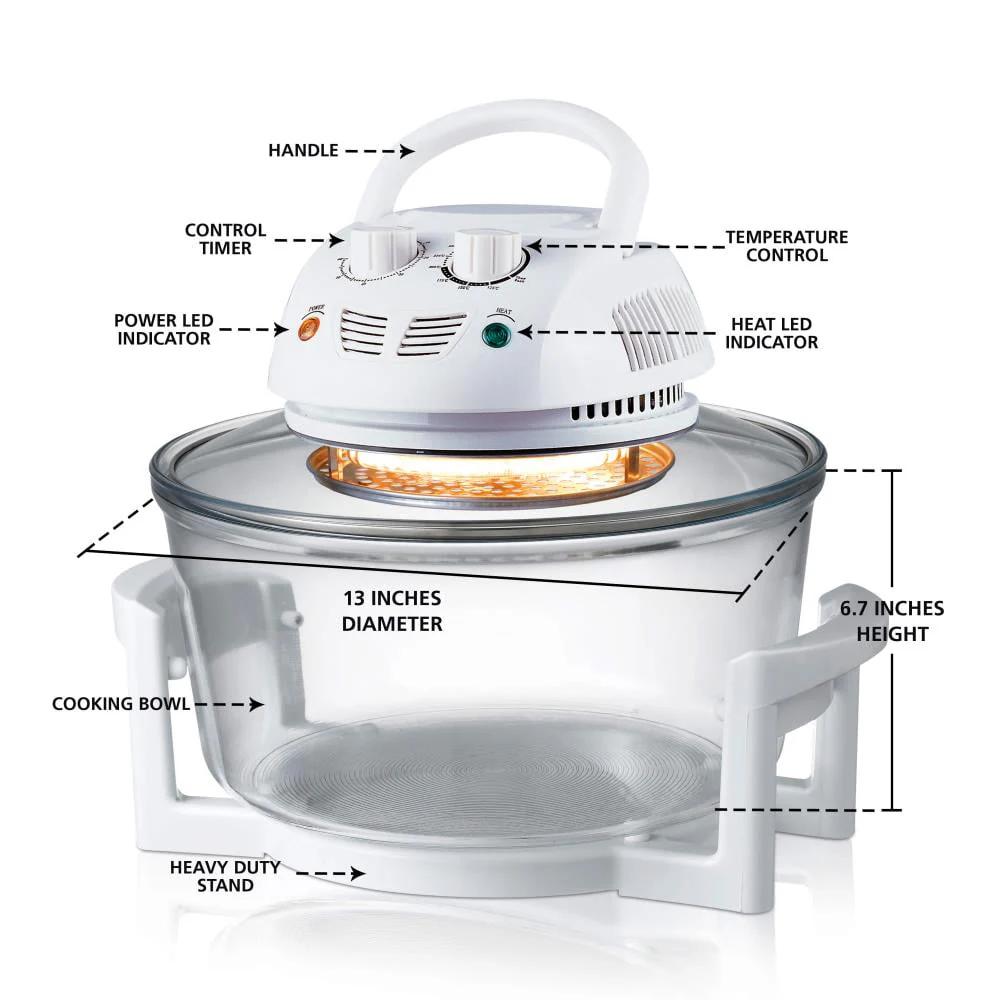 Nutrichef Halogen Oven Air - Fryer/Infrared Convection Cooker