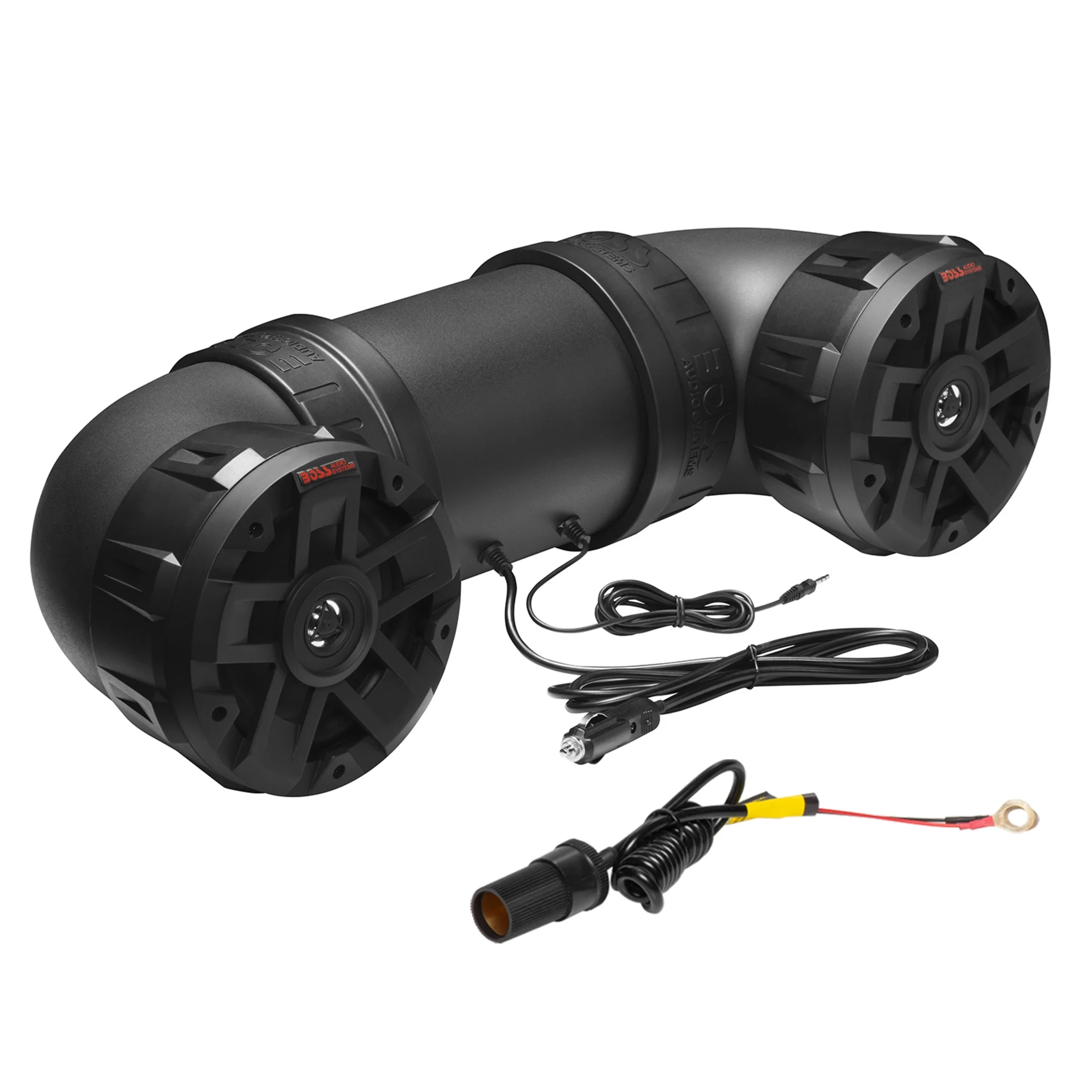 BOSS Audio Systems ATV6.5B ATV UTV Sound System - 6.5 in Speakers, 1 in Tweeters, Full Range, IPX5 Weatherproof, Bluetooth, Built - in Amplifier, Golf Cart Compatible