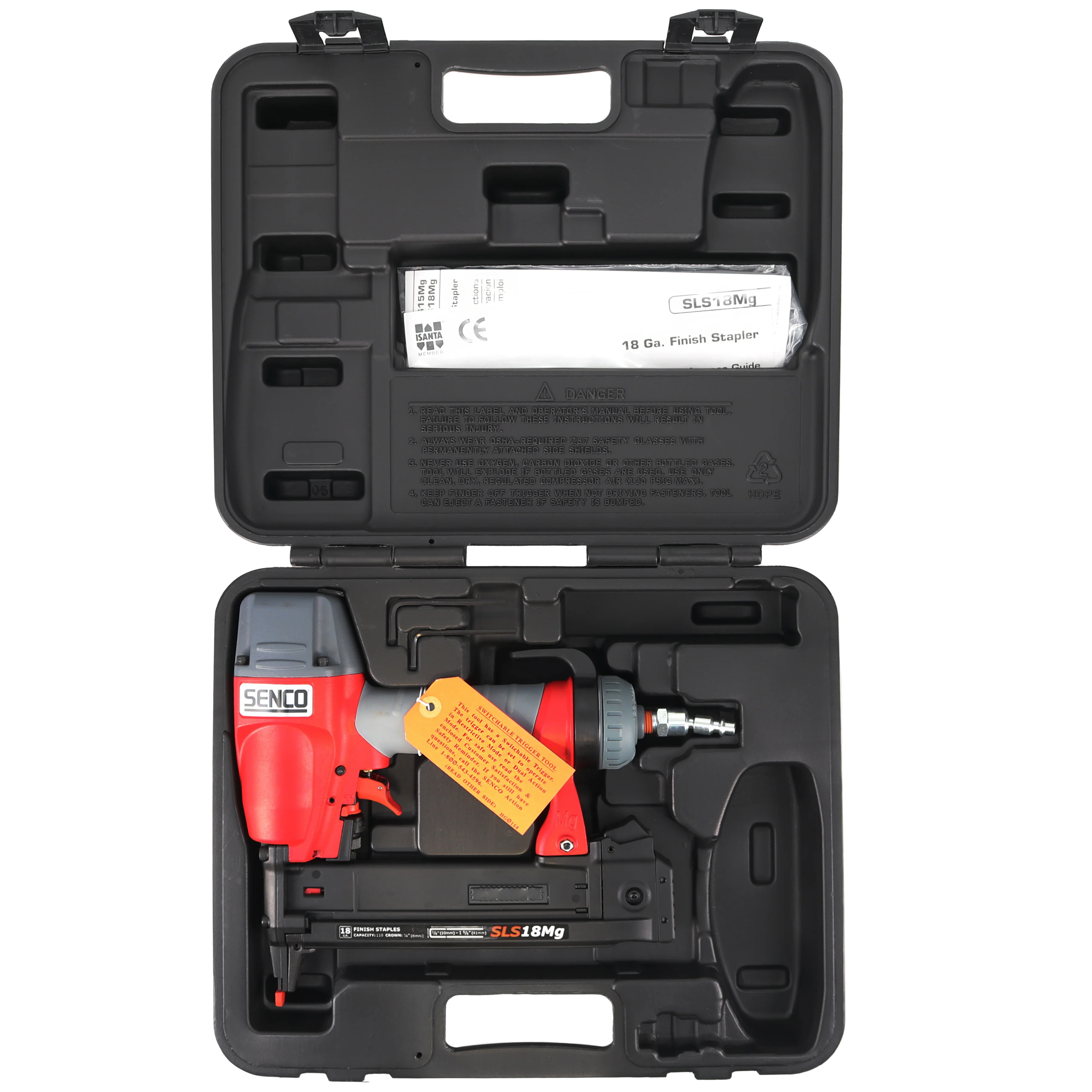 Senco 1W0021N SLS18MG 1-1/2 in 18 Gauge 1/4 in Crown Pneumatic Finish Stapler