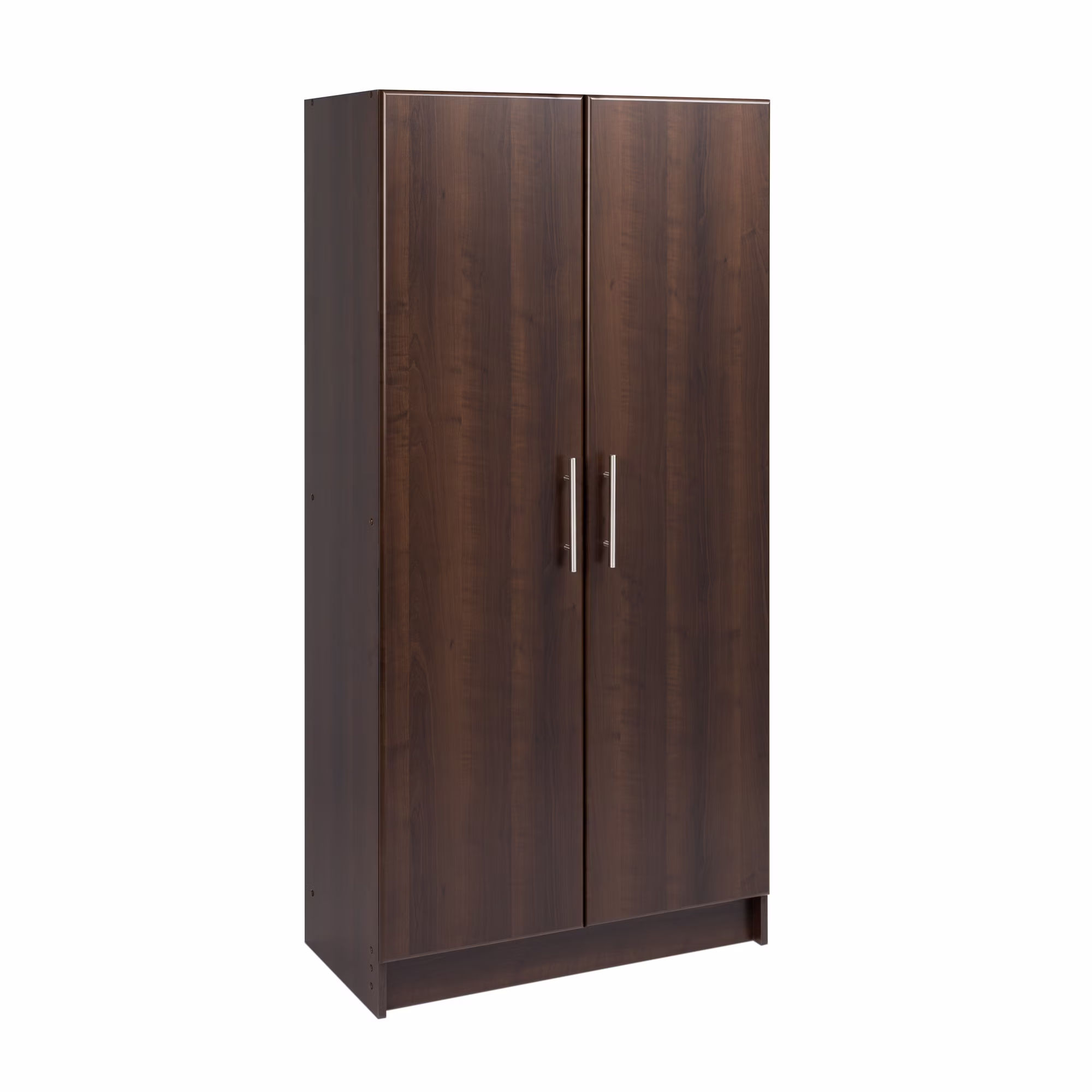Adjustable Shelves Cabinet Functional Tall Garage Table, 16"D x 32"W x 65"H Freestanding Garage Cabinet with 2-Doors, Espresso EES-3264(Espresso)