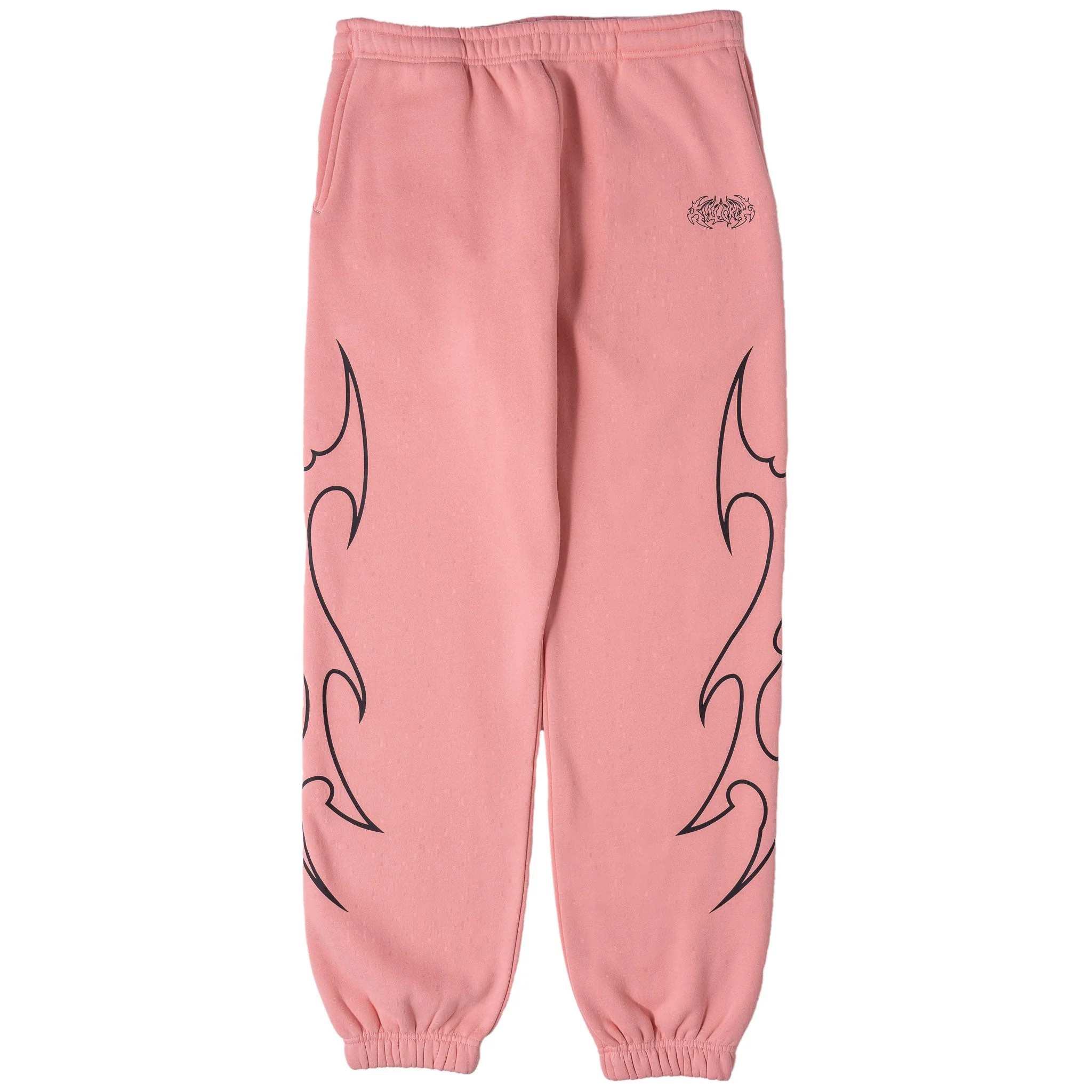OVERSIZED LUX "TRIBAL" SWEATPANTS - PINK / BLACK
