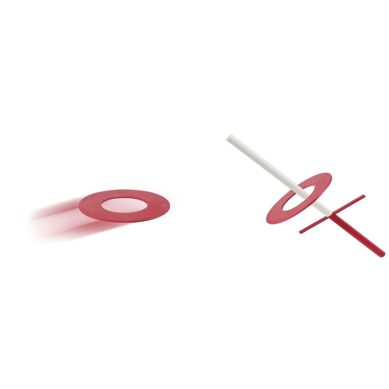 Jeu d'adresse en bois épée attrape cerceaux 4 joueurs