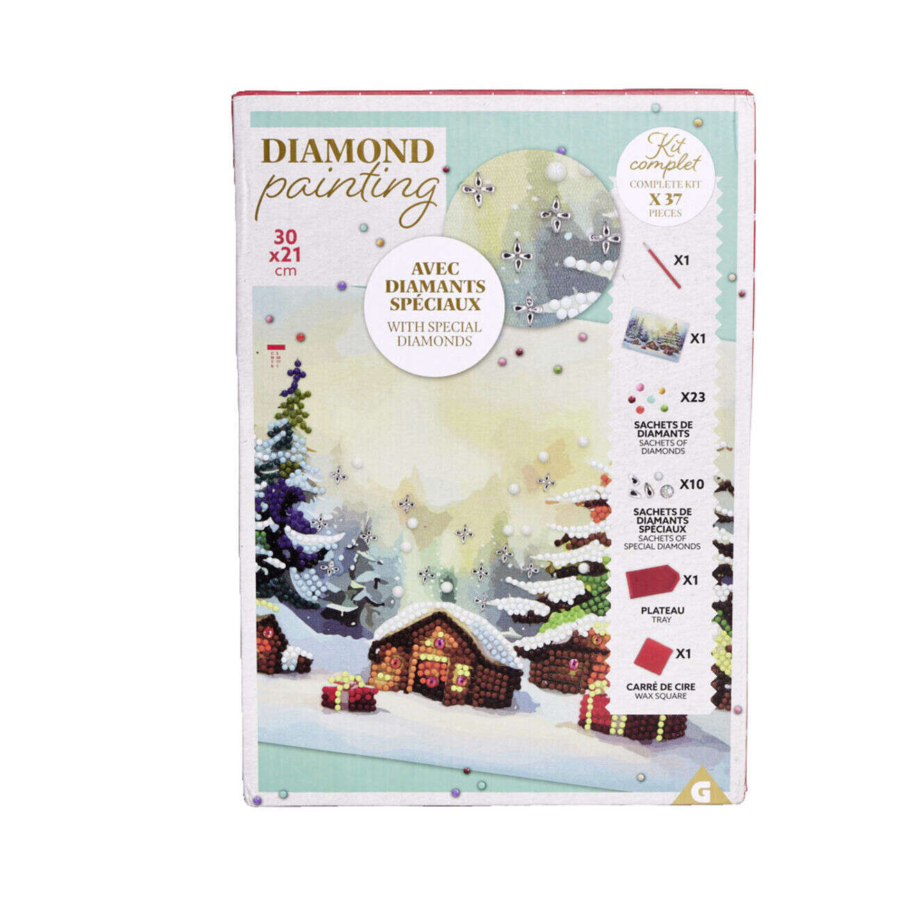 Toile diamond painting 21x30cm - 2 modèles