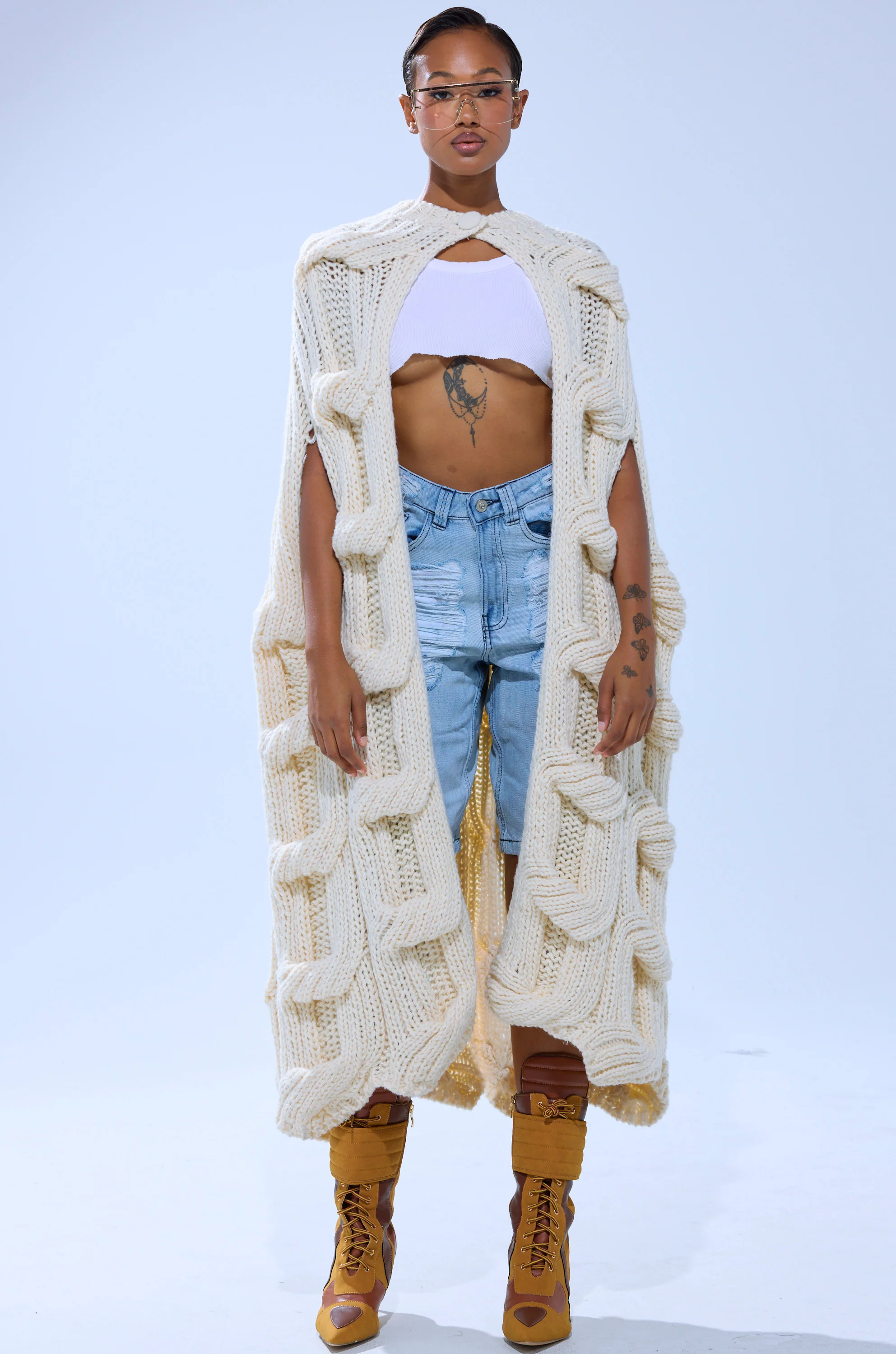 TEXTURED CHUNKY KNIT SWEATER - Akira Store