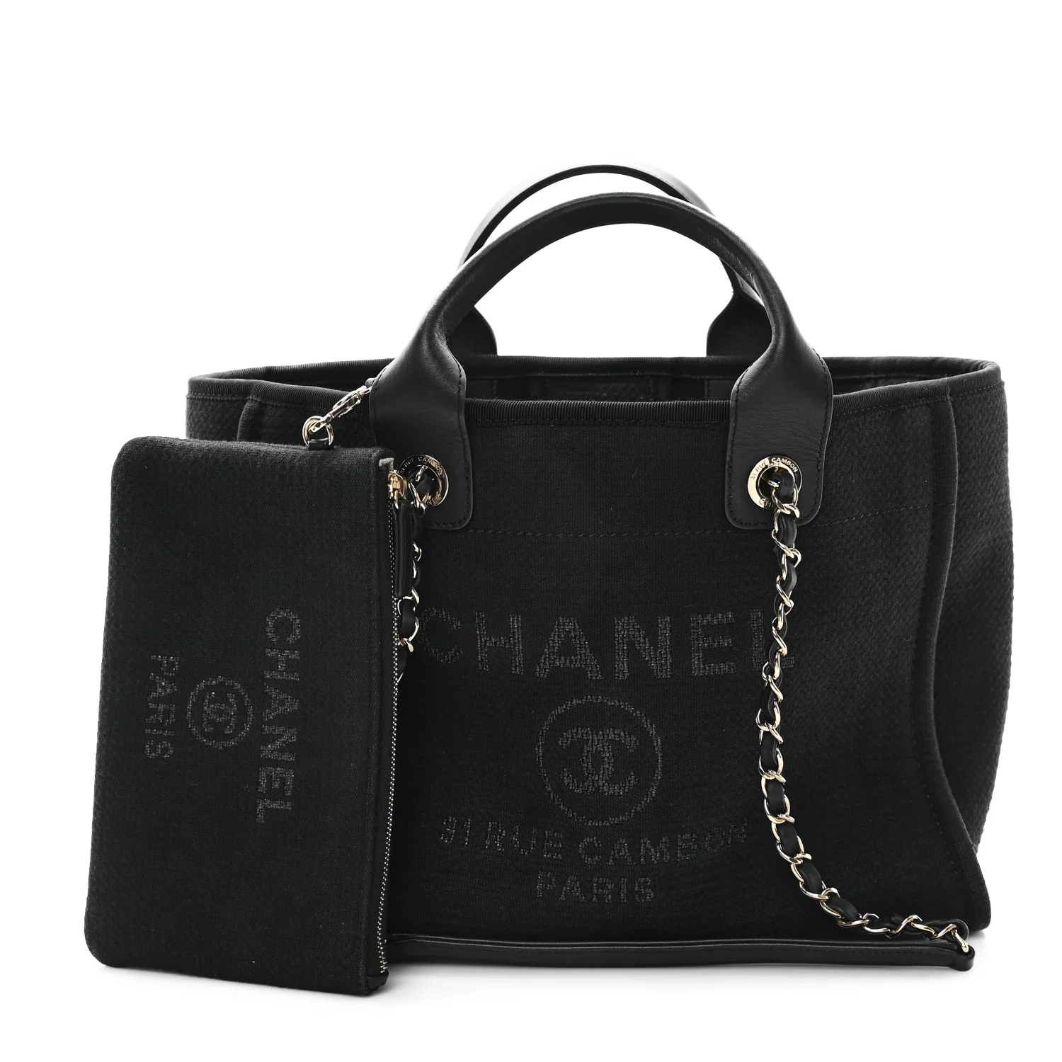 Mixed Fibers Small Deauville Tote Black