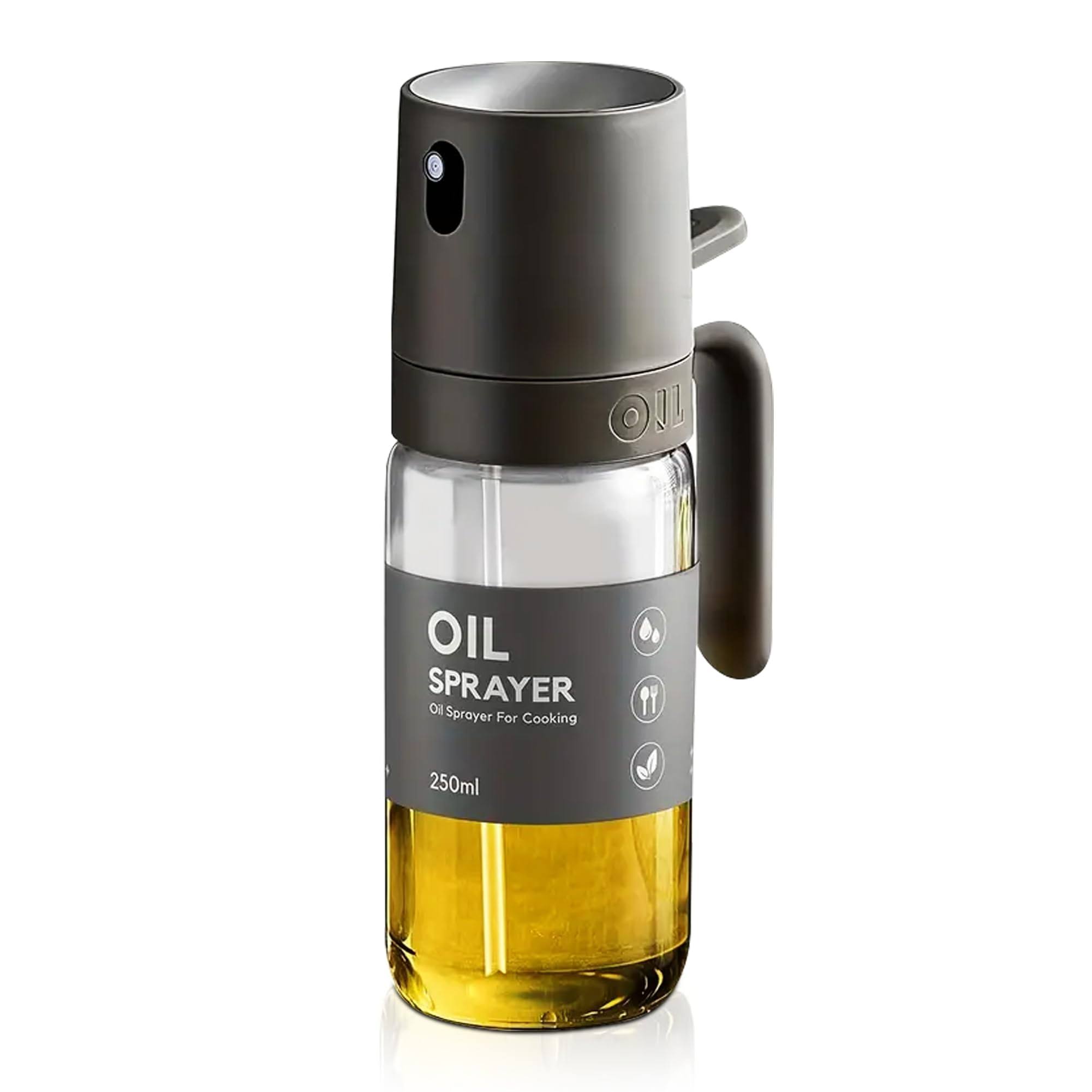VuseOne Oil Sprayer Kitchen Gadget for Cooking High Borosilicate Glass Oil Sprayer Mister, 250ml Olive Oil Spray Bottle for Airfryer, Salad, BBQ,