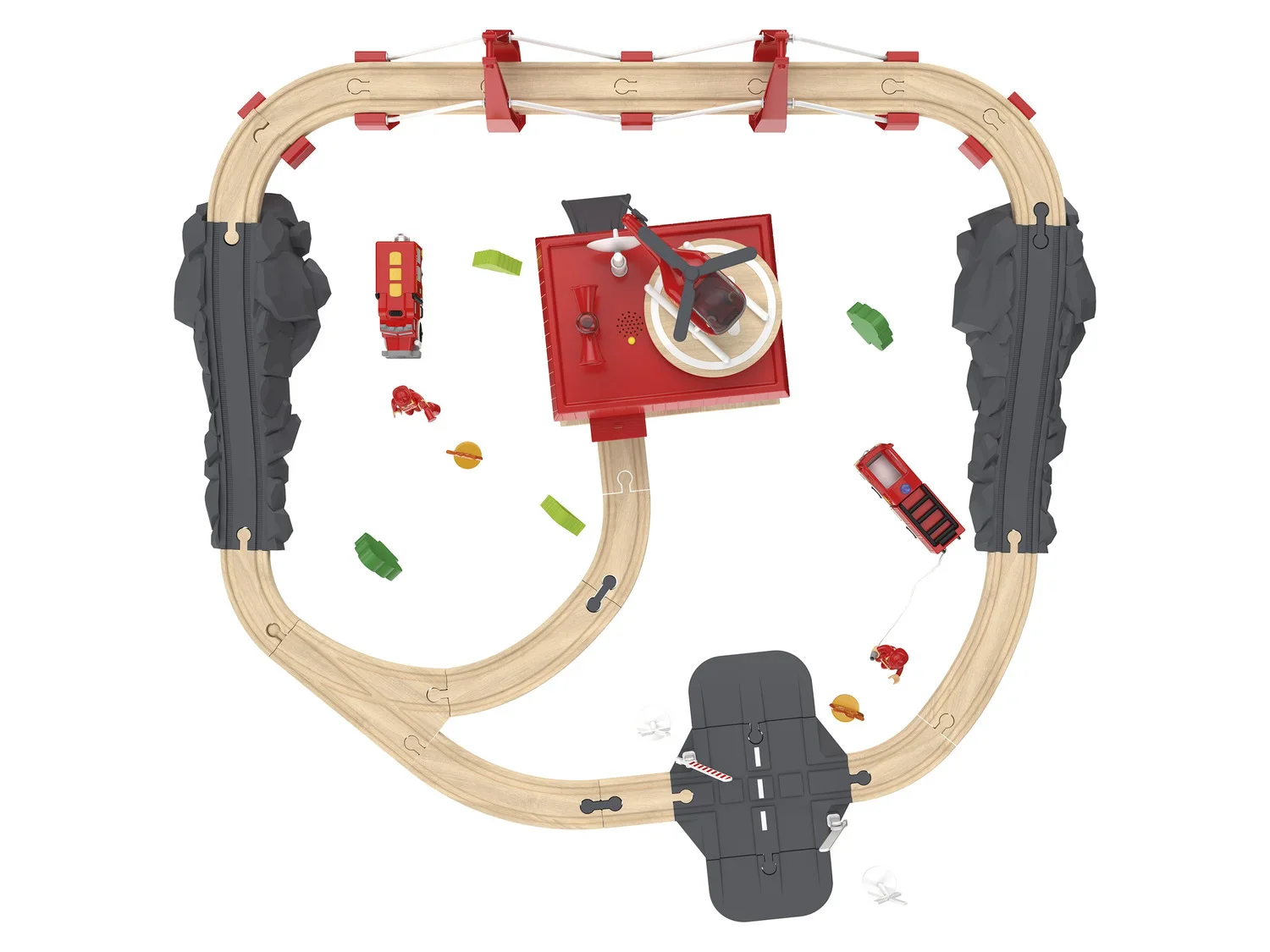 Playtive Set de chemin de fer en bois