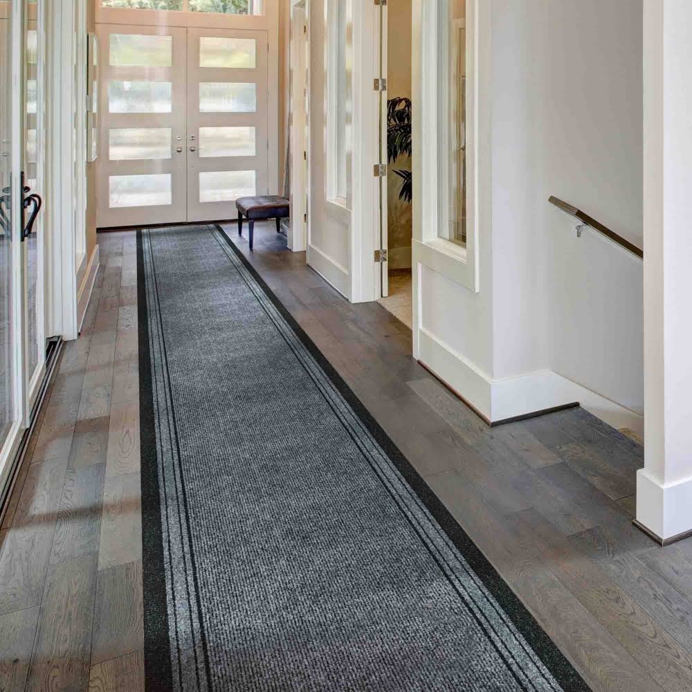 runrug Inca Gray Rug Runner - Width: 2 Foot 2 inch