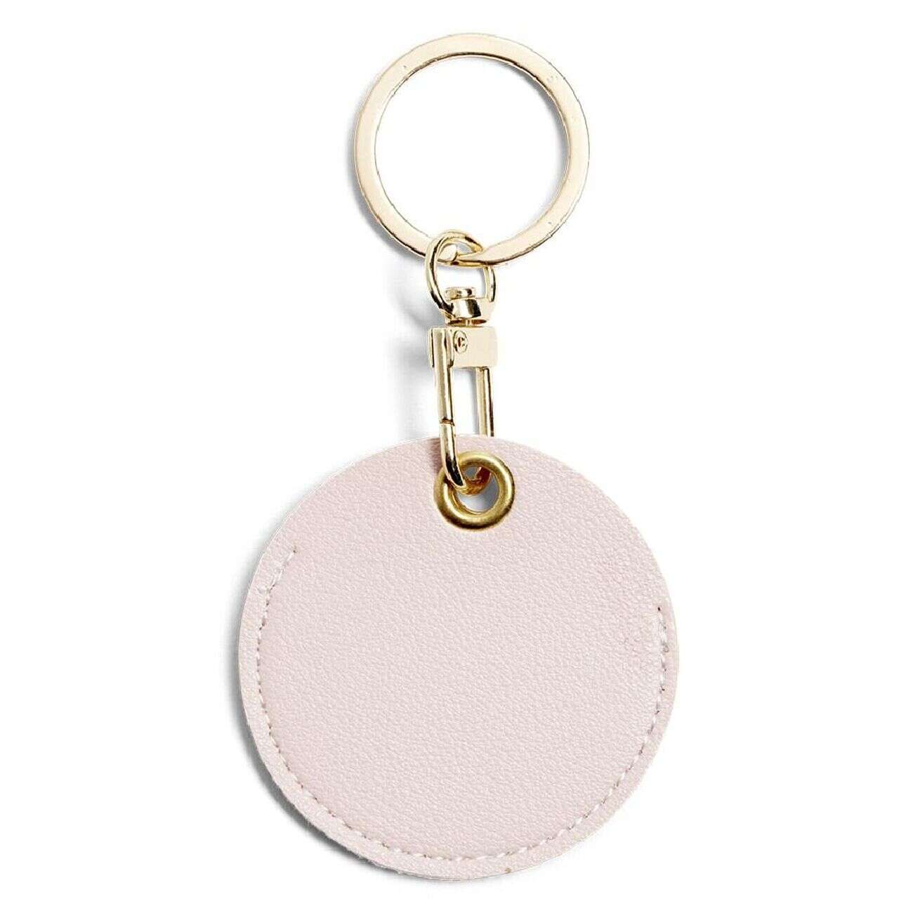 Porte clé rond simili - 3 coloris