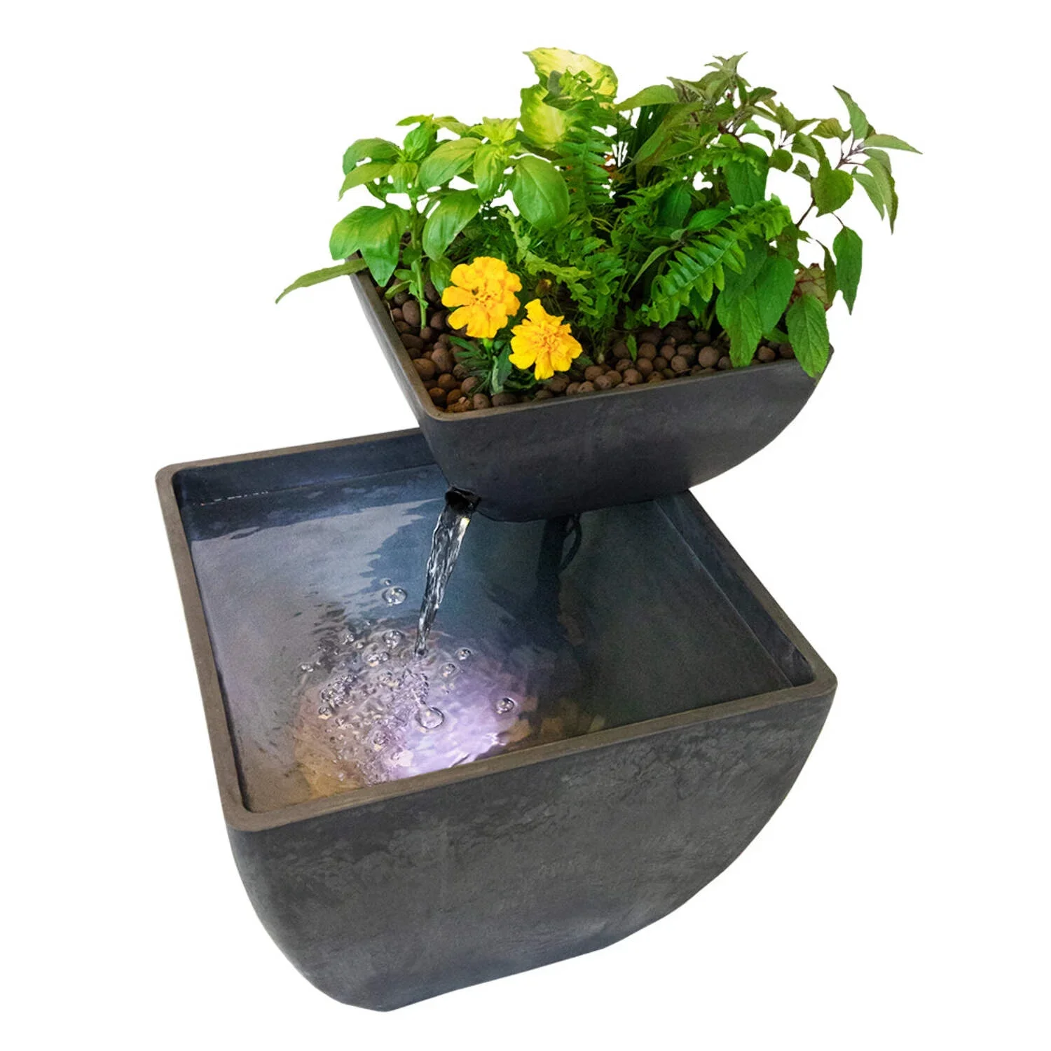 AquaSprouts Fountain: Hydroponic, Aquaponic, Water Garden (8 Gallons)