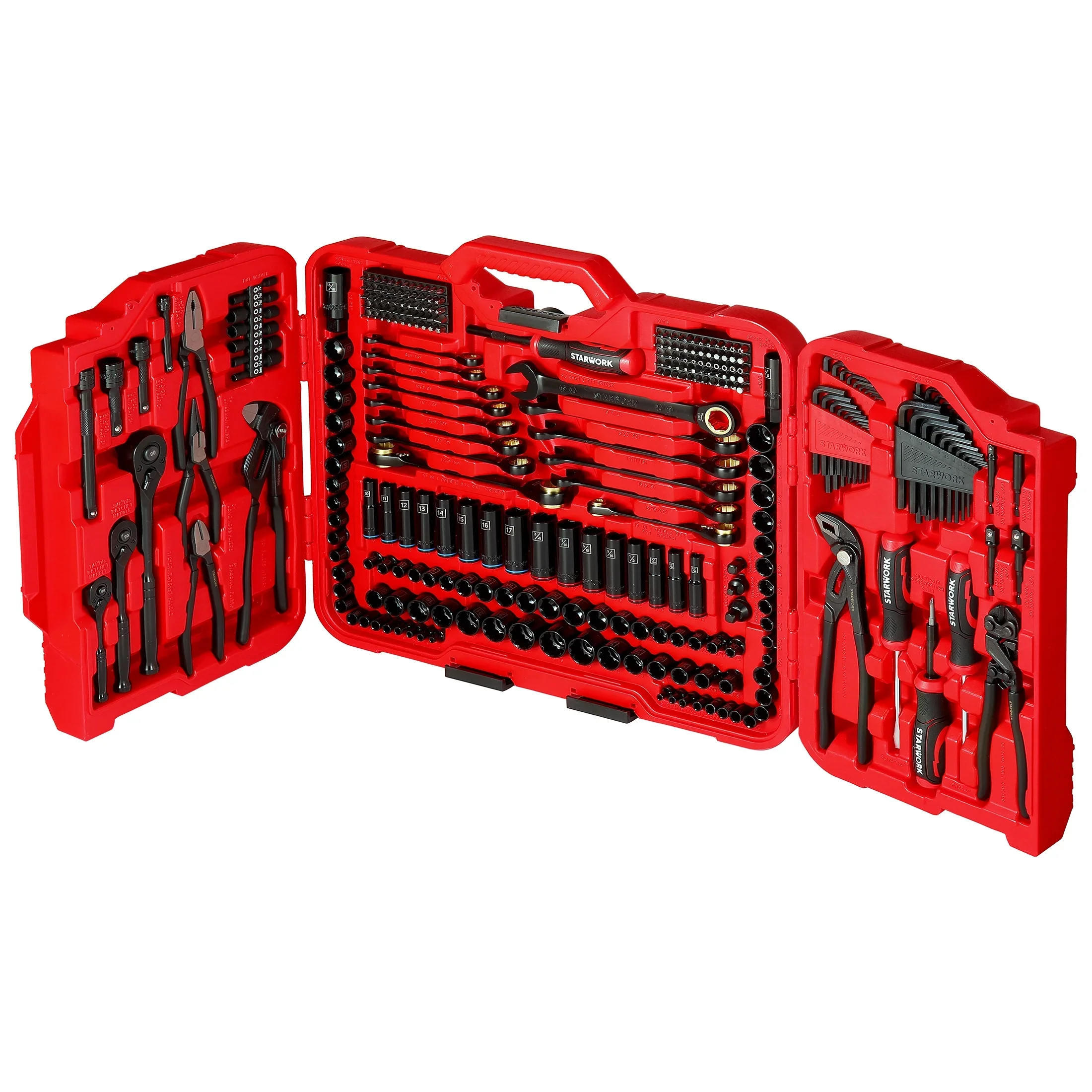 STARWORK TRUE MECHANIC? 312-Piece Mechanics Tool Set and Socket Set, Professional��Pliers Wrench Version�� SAE/Metric