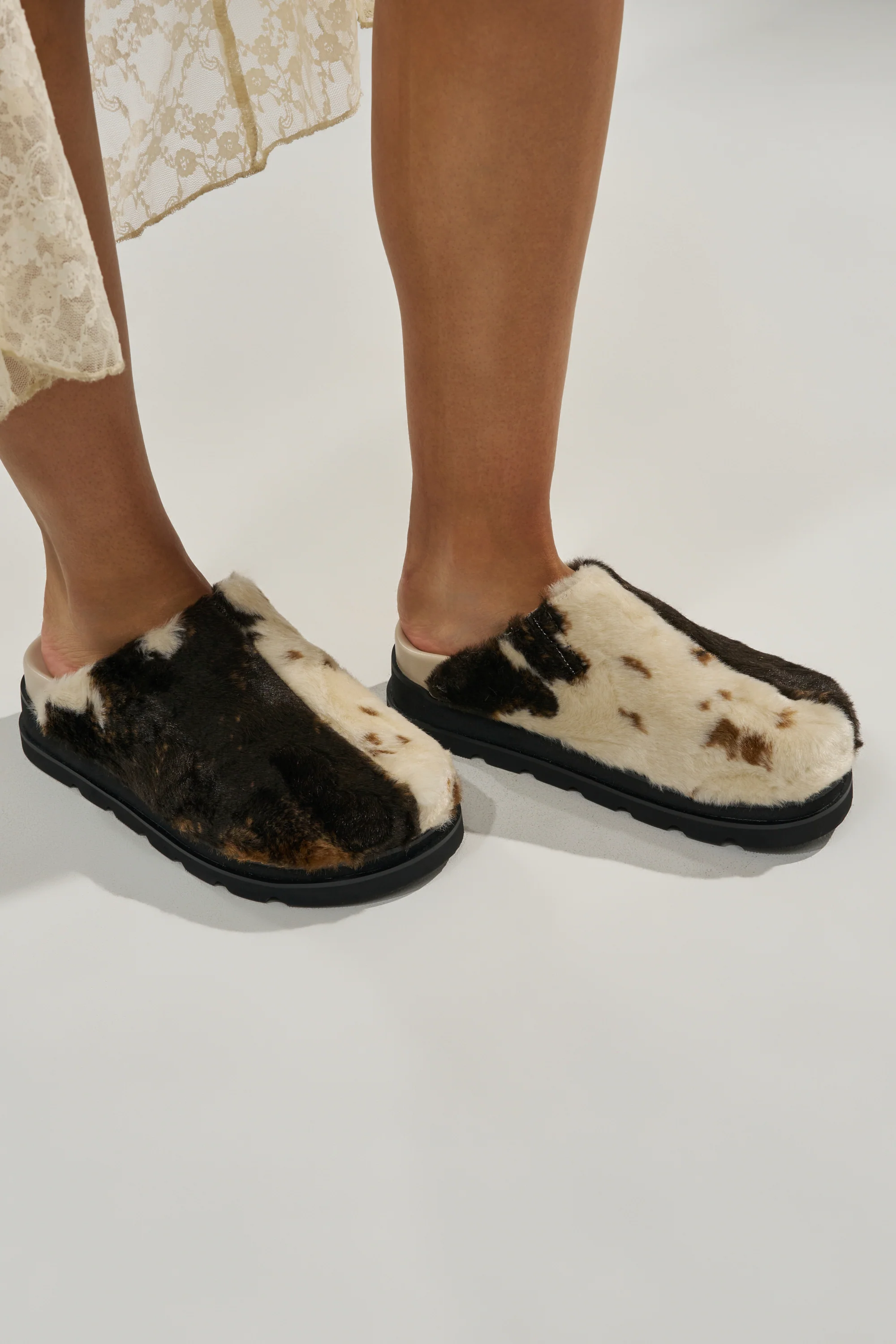 AZALEA WANG GOVINDA MULTI SLIP ON COW PRINT CLOG - Akira Store