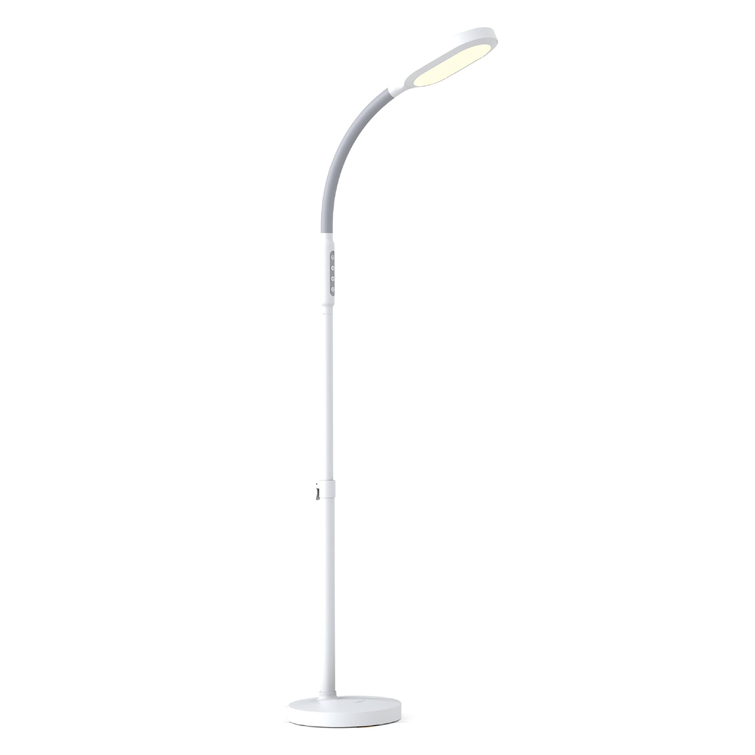 Verilux ? HappyLight ? Duo - 2-in-1 Light Therapy & Task Floor Lamp - UV-Free Full Spectrum LED, 10,000 Lux, Adjustable Brightness and Color