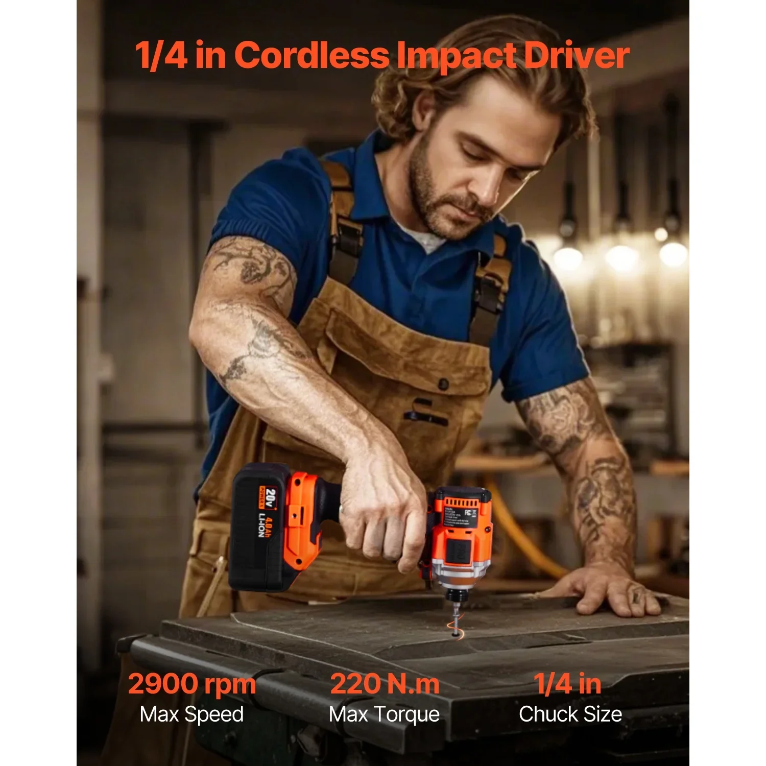 KFFKFF  Equipment Set, 20V Brushless 5-Piece Set, Wireless Power Equipment Set, Wireless Drill and Impact Driver, inclusive of 4.0 Ah Batteries, Charging Device, Reciprocal Saw, Round Saw