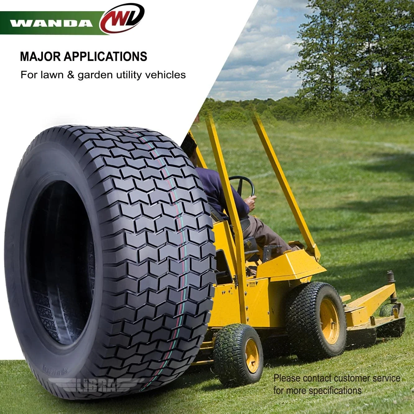 22X9.5-12 Lawn Mower Tractor Cart Turf Tire 4 Ply 22x9.5x12-13135 - Image 5