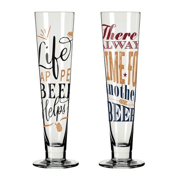 Heldenfest ølglass 38,5 cl 2 stk multi