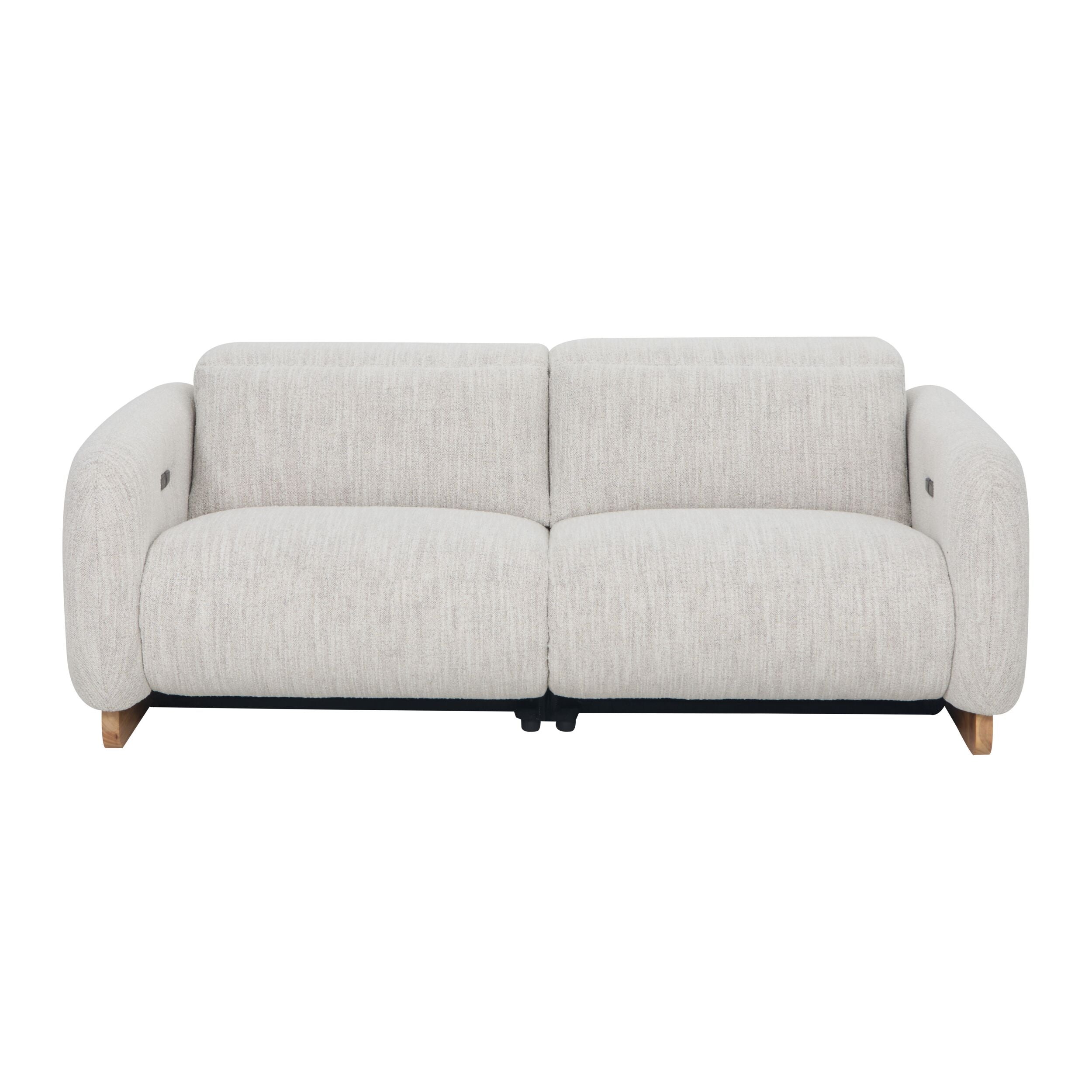 Bellano 3 Seater Recliner Natural Textured Slub