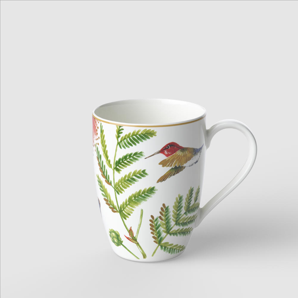 Amazonia Mug - Multi-colored, 10.2 oz, Premium Bone Porcelain