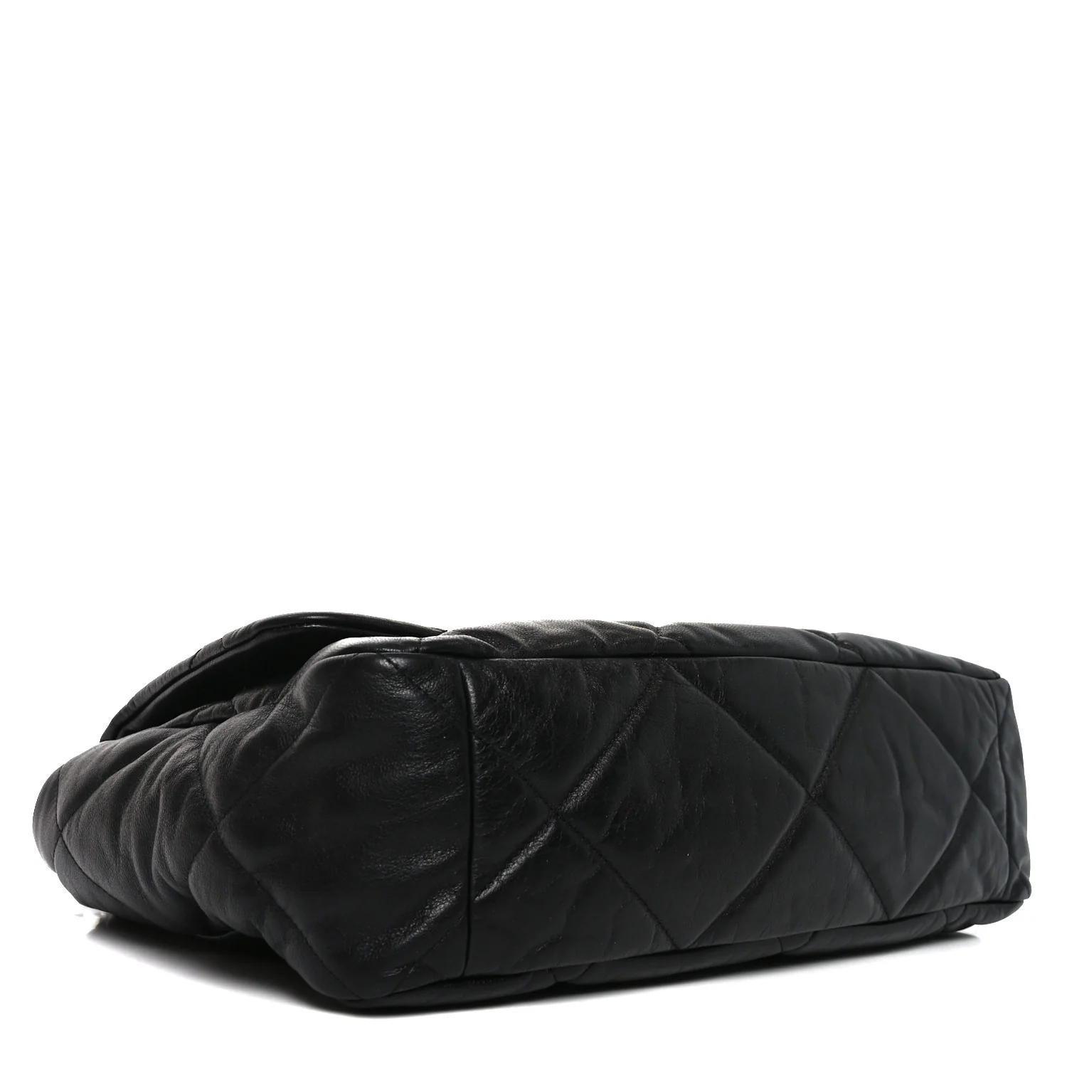 Goatskin Quilted Maxi Chanel 19 Flap Black