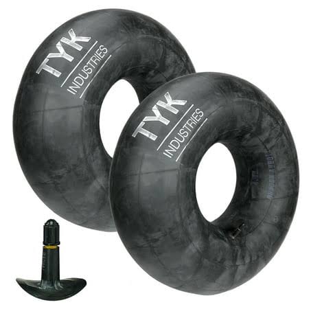 Two TYK 4.80-12, 480-12 Inner Tubes for Boat Trailer Tires with Tr13 Valve Stems, Black