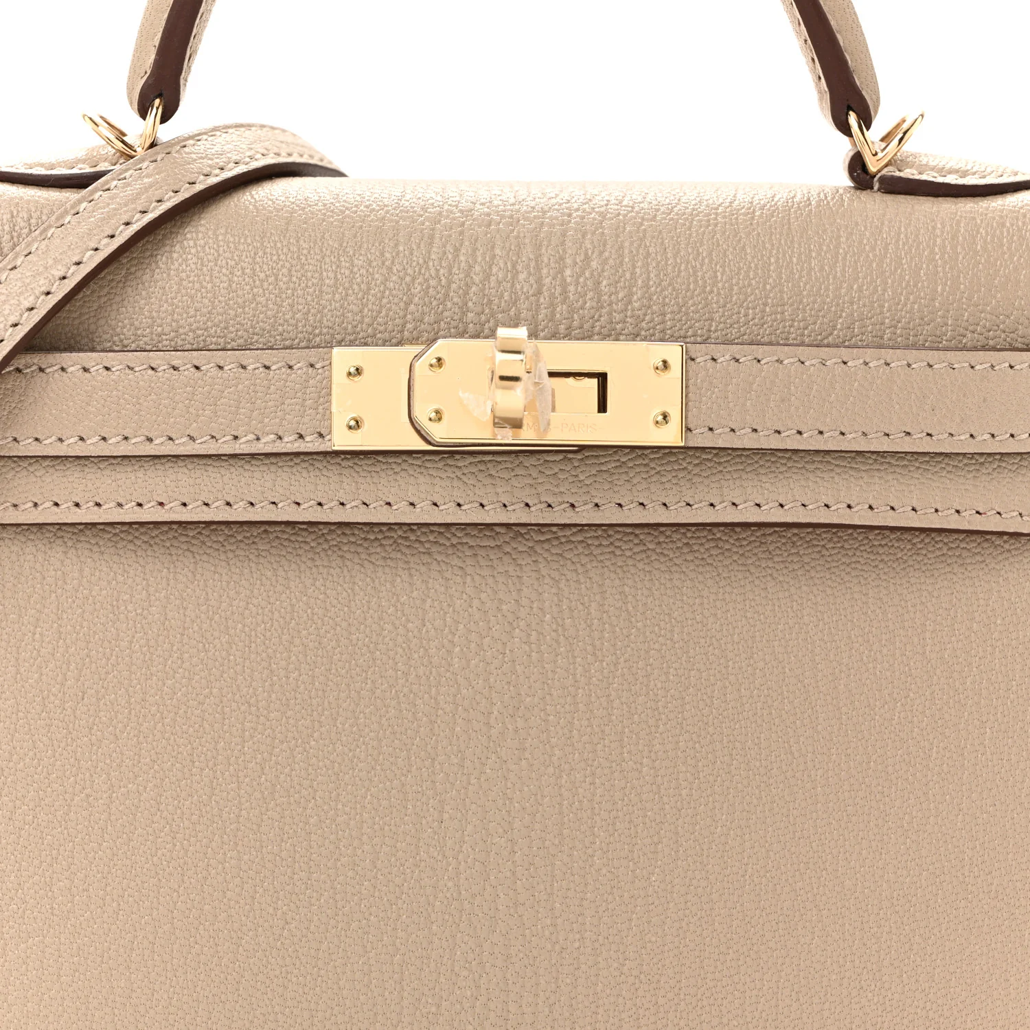 Chevre Mysore Horseshoe Mini Kelly Sellier 20 Gris Tourterelle Rose Mexico