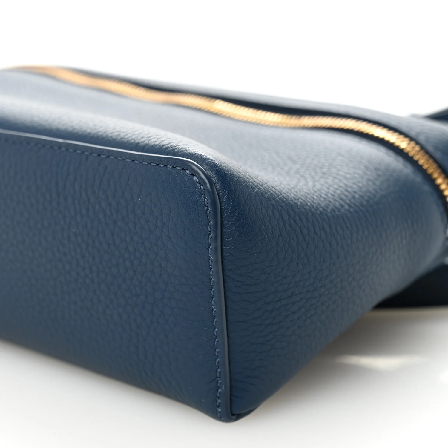 Grained Calfskin L19 Extra Pocket Pouch Navy Blue