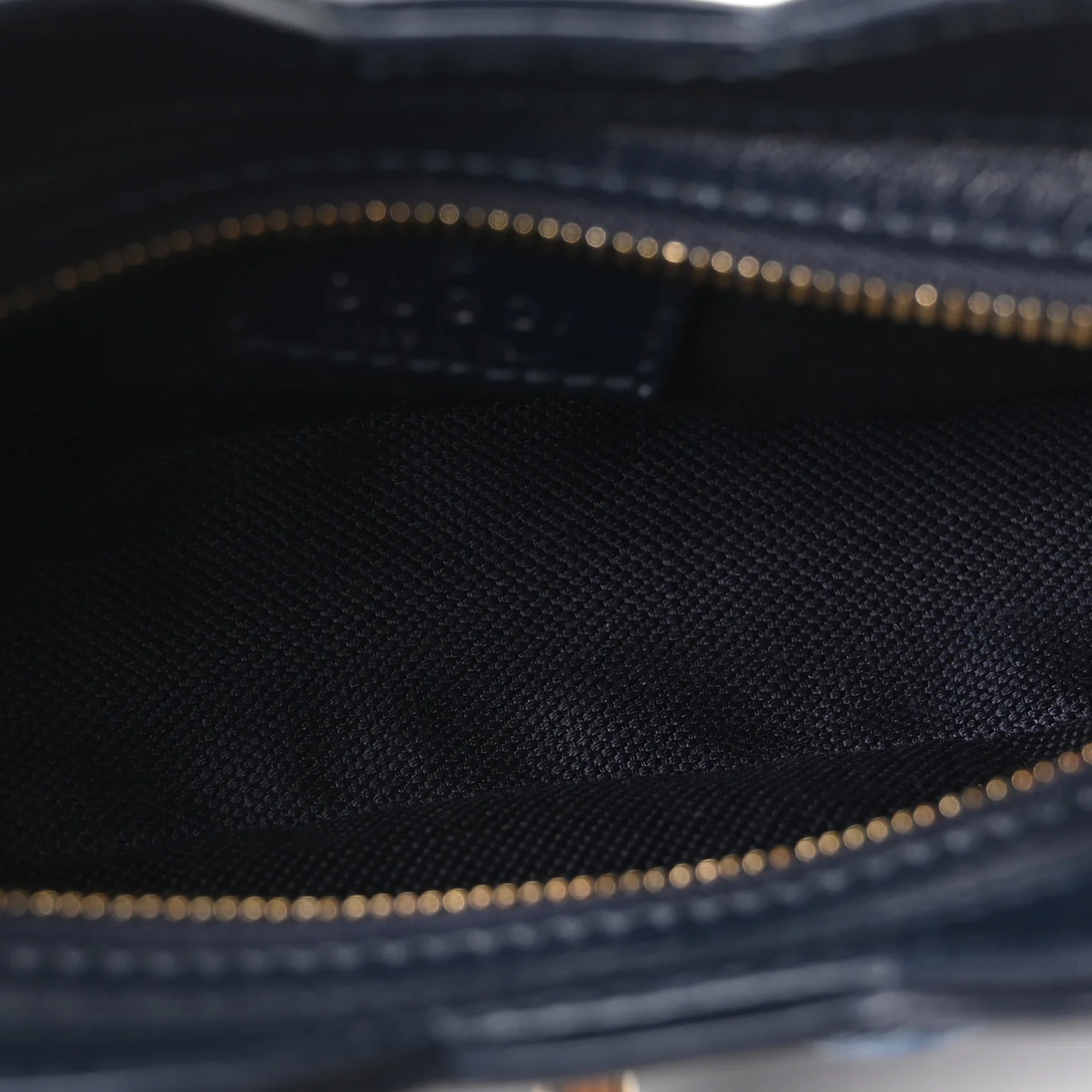 Denim GG Monogram Mini Moon Side Shoulder Bag Blue
