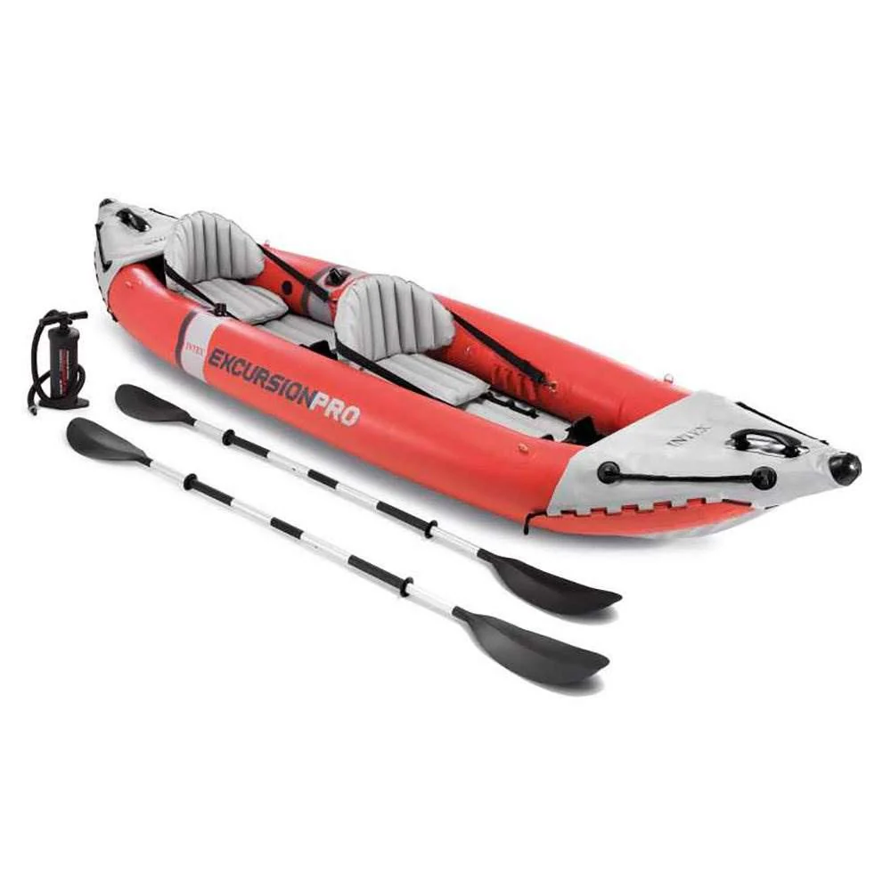 Intex Excursion Pro 2 Person Vinyl Inflatable Kayak with Aluminum Oars