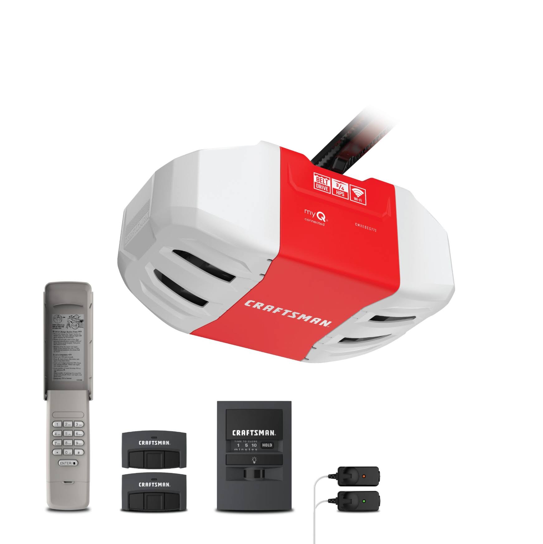 Craftsman 3/4 HPS MyQ Smart Belt Drive Garage Door Opener Wi-Fi Compatibility