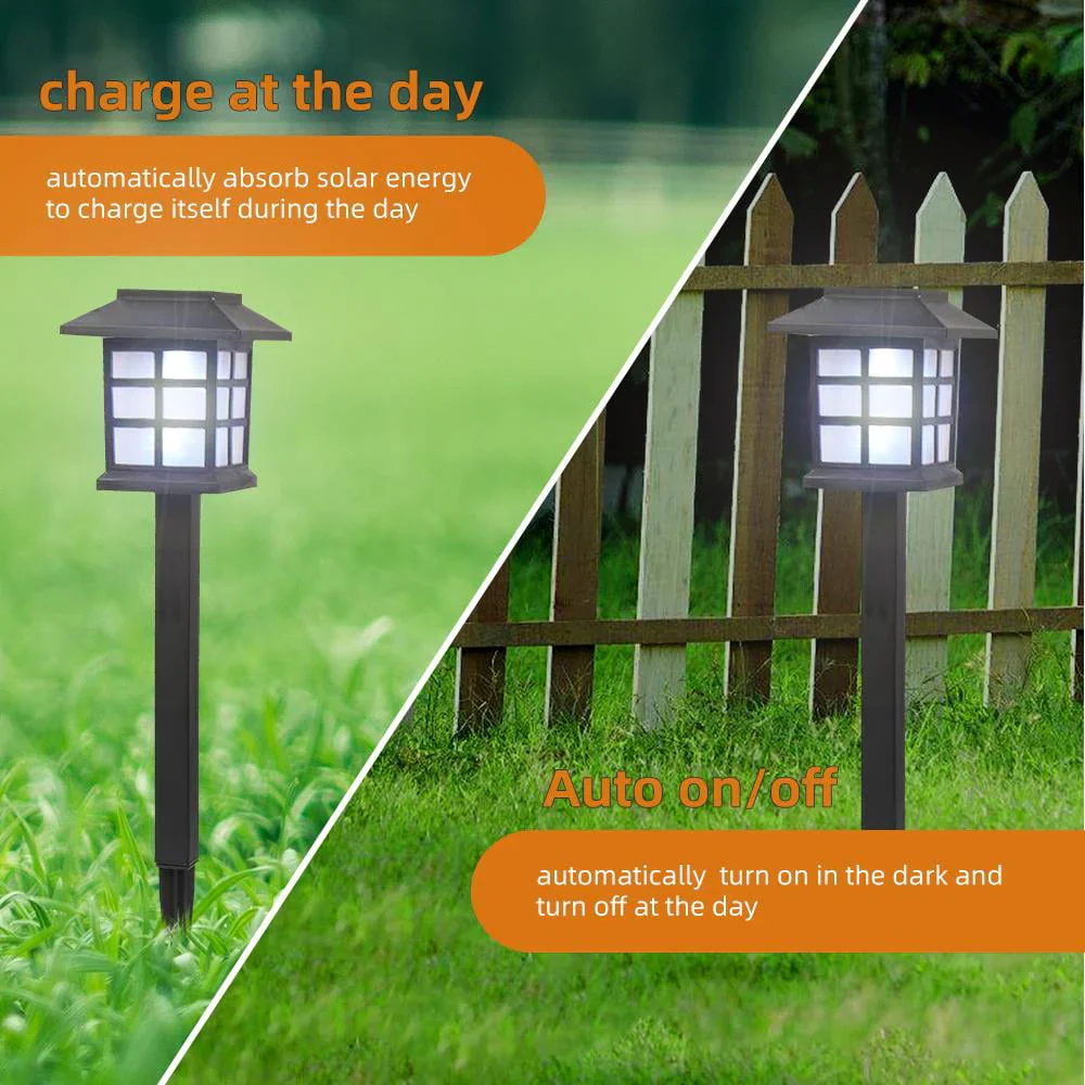 Ktaxon 6pcs Solar Pathway Lights Outdoor, Solar Outdoor Garden Lights Led Light