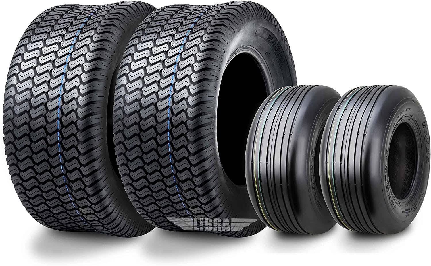 Set 4 Wanda Zero-Turn Lawn Mower Turf Tires 13x5-6 Front & 20x10-8 Rear /4PR -13080-13040