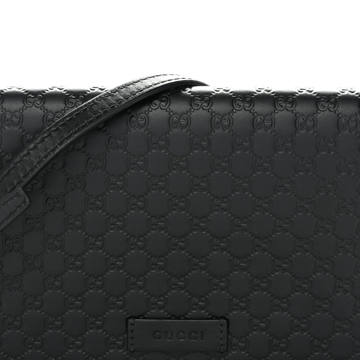 Soft Microguccissima Crossbody Wallet Black