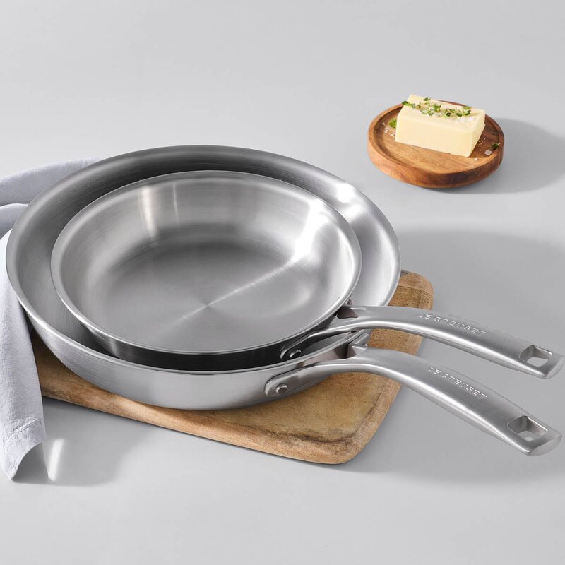 Essential 3-ply Stainless Steel stekepannesett 20/26 cm