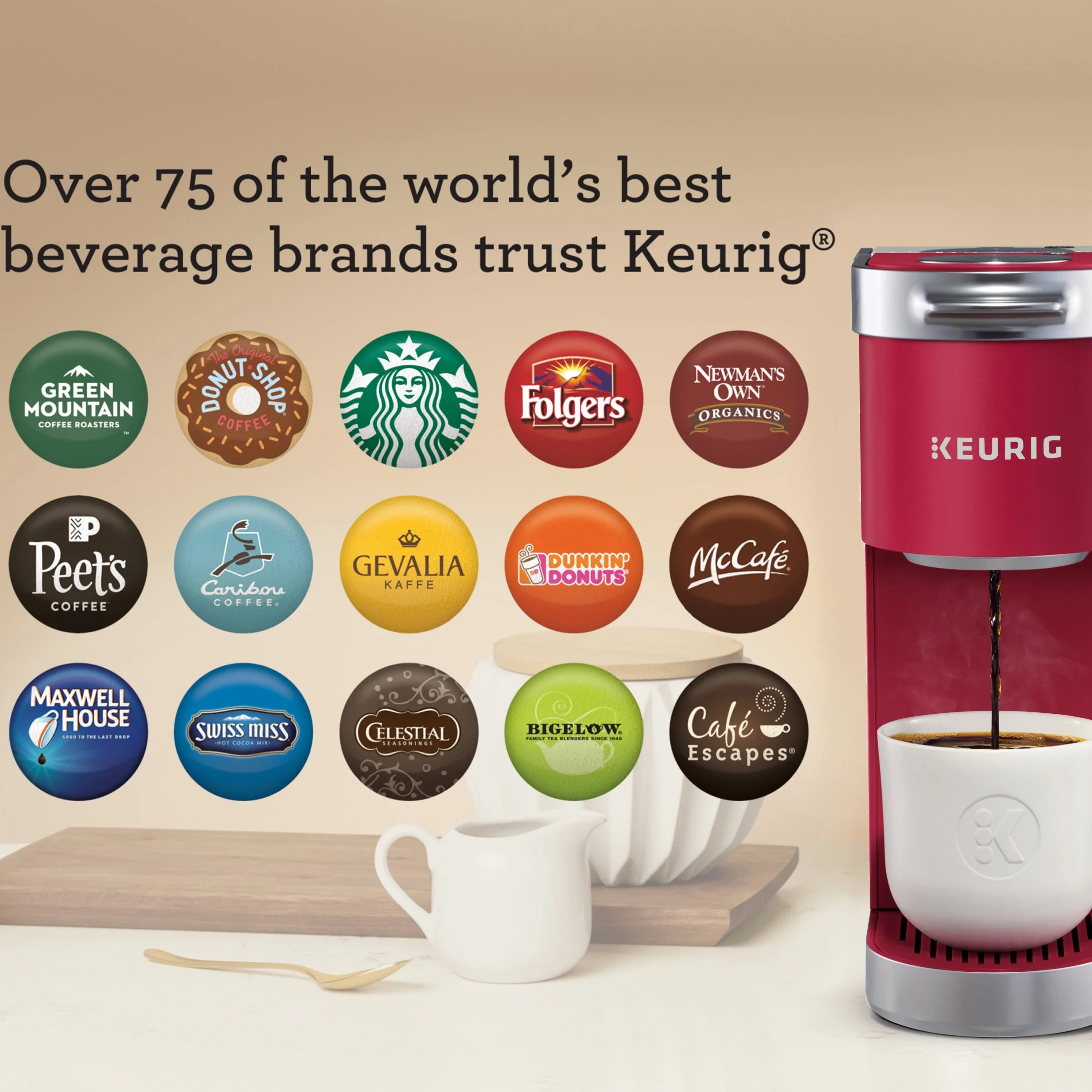 Keurig K - Mini Plus Single Serve K - Cup Pod Coffee Maker, Dusty Rosé