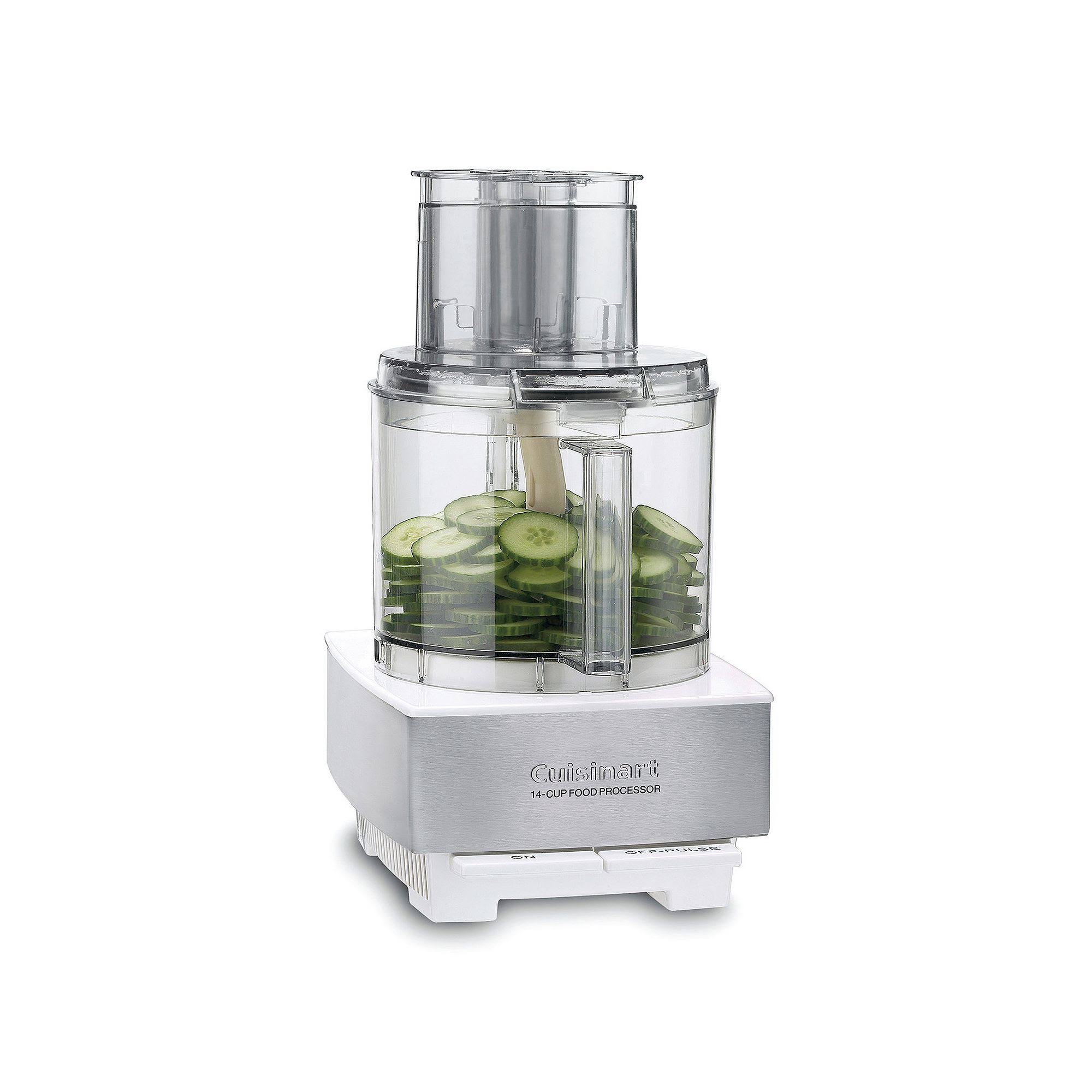 Cuisinart DFP-14BCWNY 14-Cup Food Processor - Brushed Stainless Steel/White