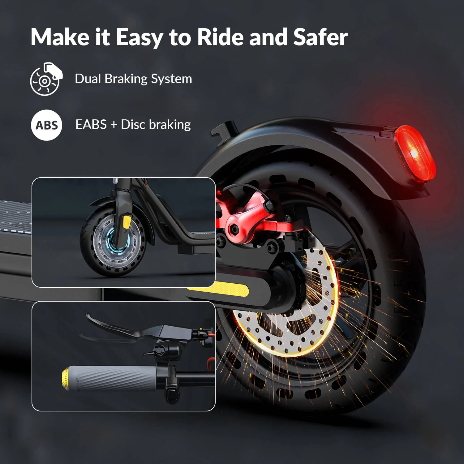 W16S 300W Electric Scooter with Turn Signal, 8.5�� Solid Tires, 18mph 12Miles Range, Folding Commuting E-Scooter for Adults with APP Control - Image 3