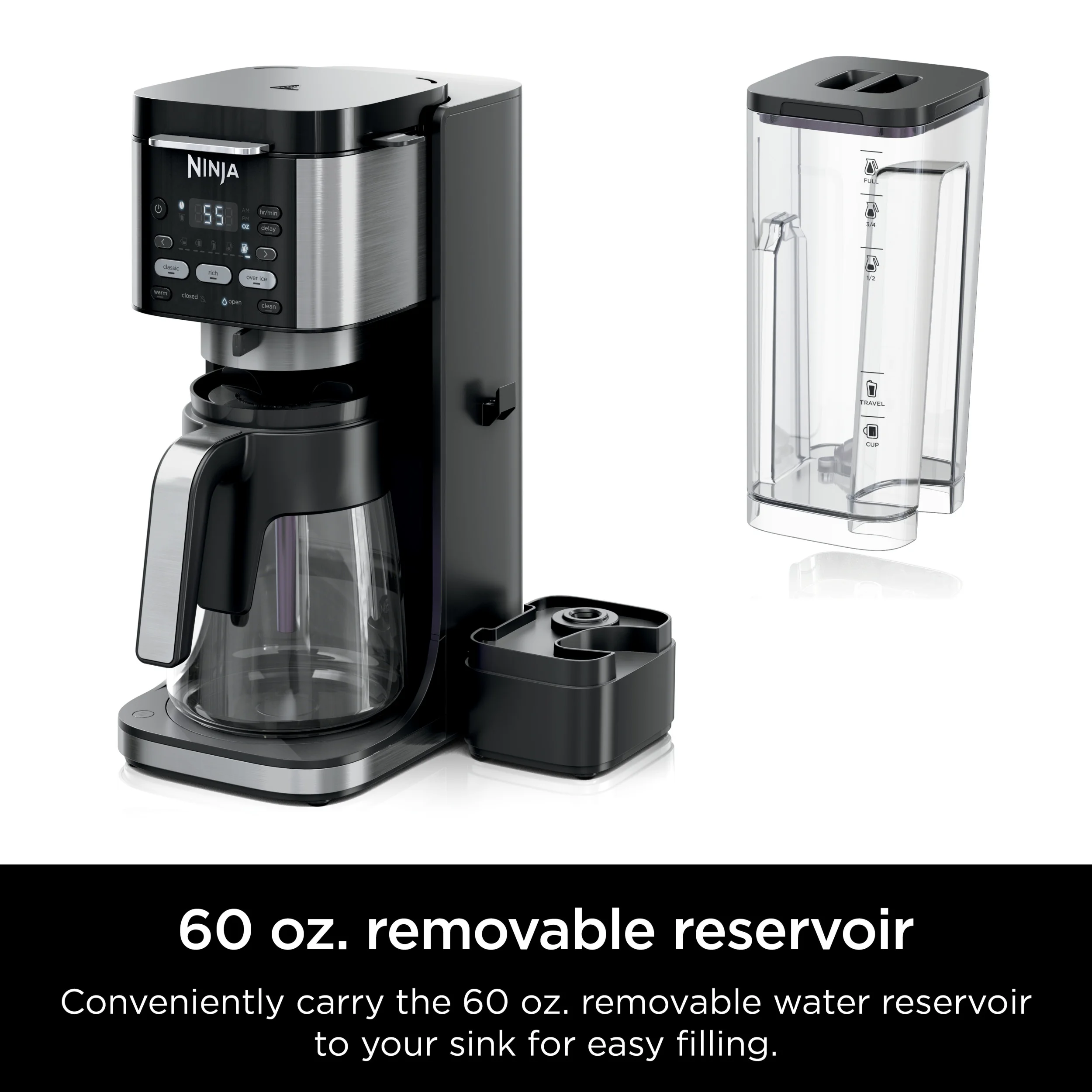 Ninja Dualbrew Hot & Iced Coffee Maker, Single - Serve, Compatible with K - Cups & 12 - Cup Drip Coffee Maker, CFP101