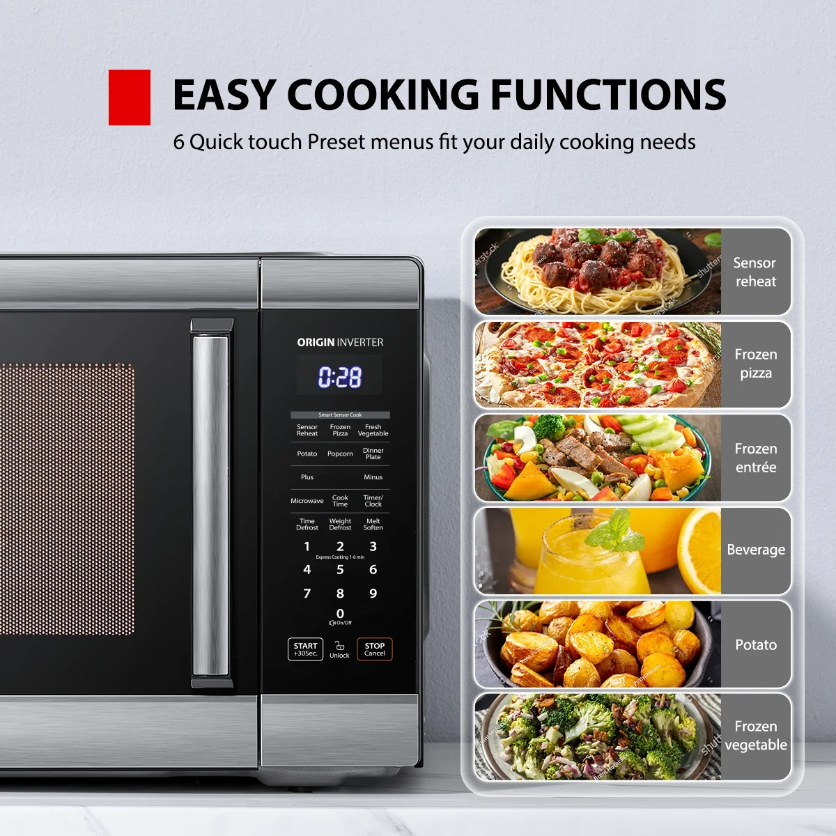 Toshiba 2.2 Cu. Ft. 24.4'' Microwave Oven in Stainless Steel