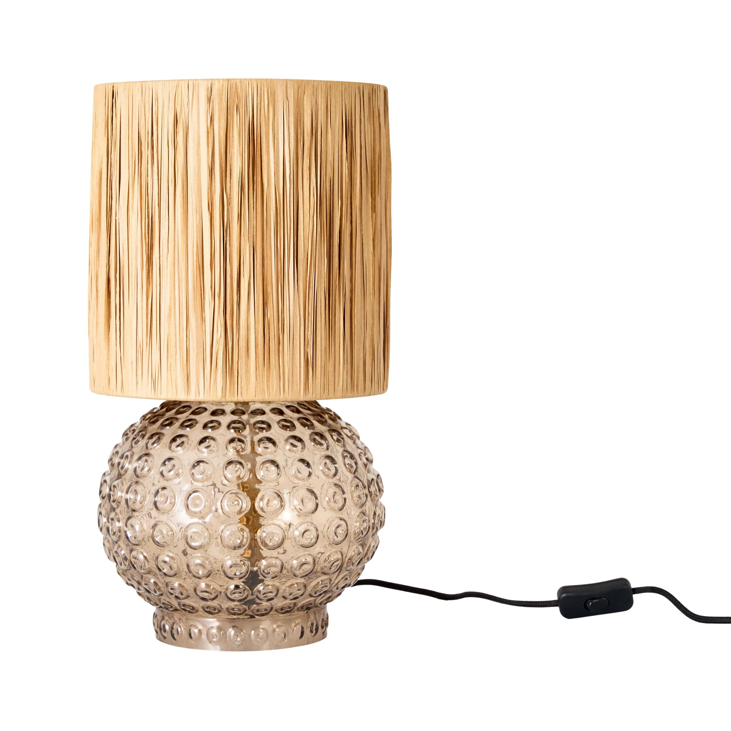 Gloria Glass Table Lamp Grey 50cm