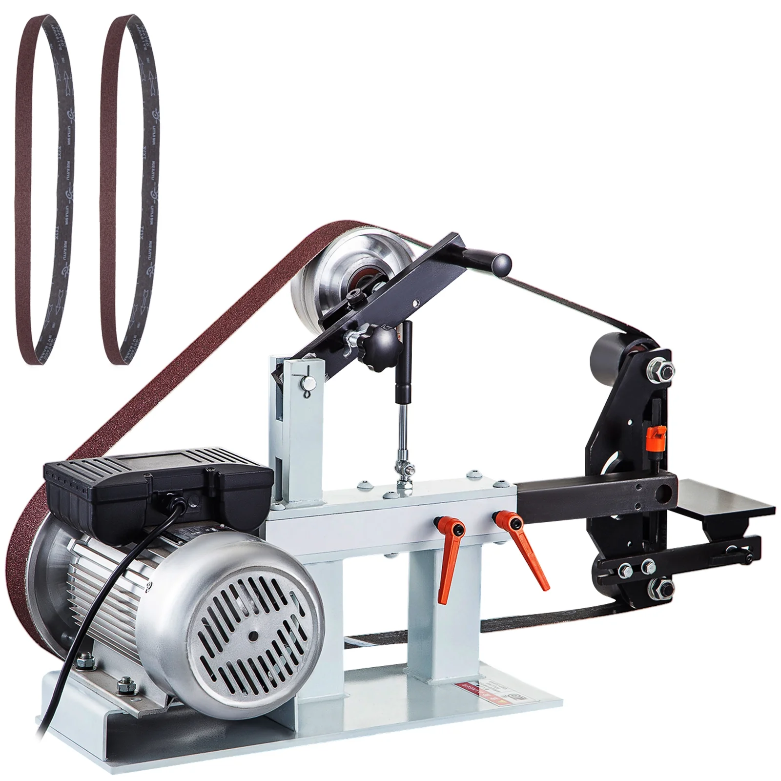 2" x 82" Belt Grinder, 2HP 1500W, Versatile 3 in 1 Constant Speed Sander, 110V Bench Sander with 12" Wheel, Flat Platen Tool Rest, Ideal for Knife Crafting Image 6